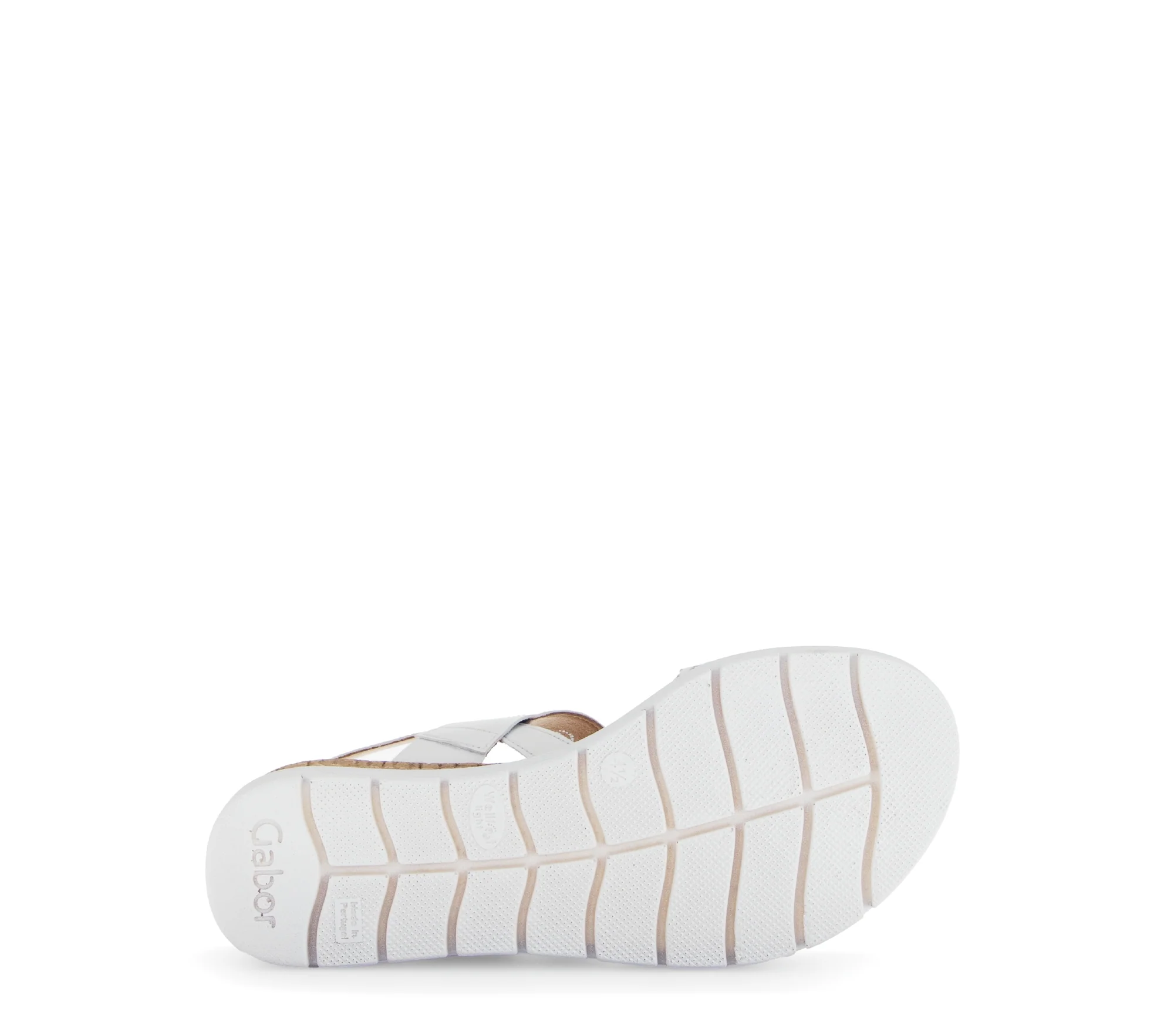 Sandales blanches et dorées en cuir lisse - Image 6