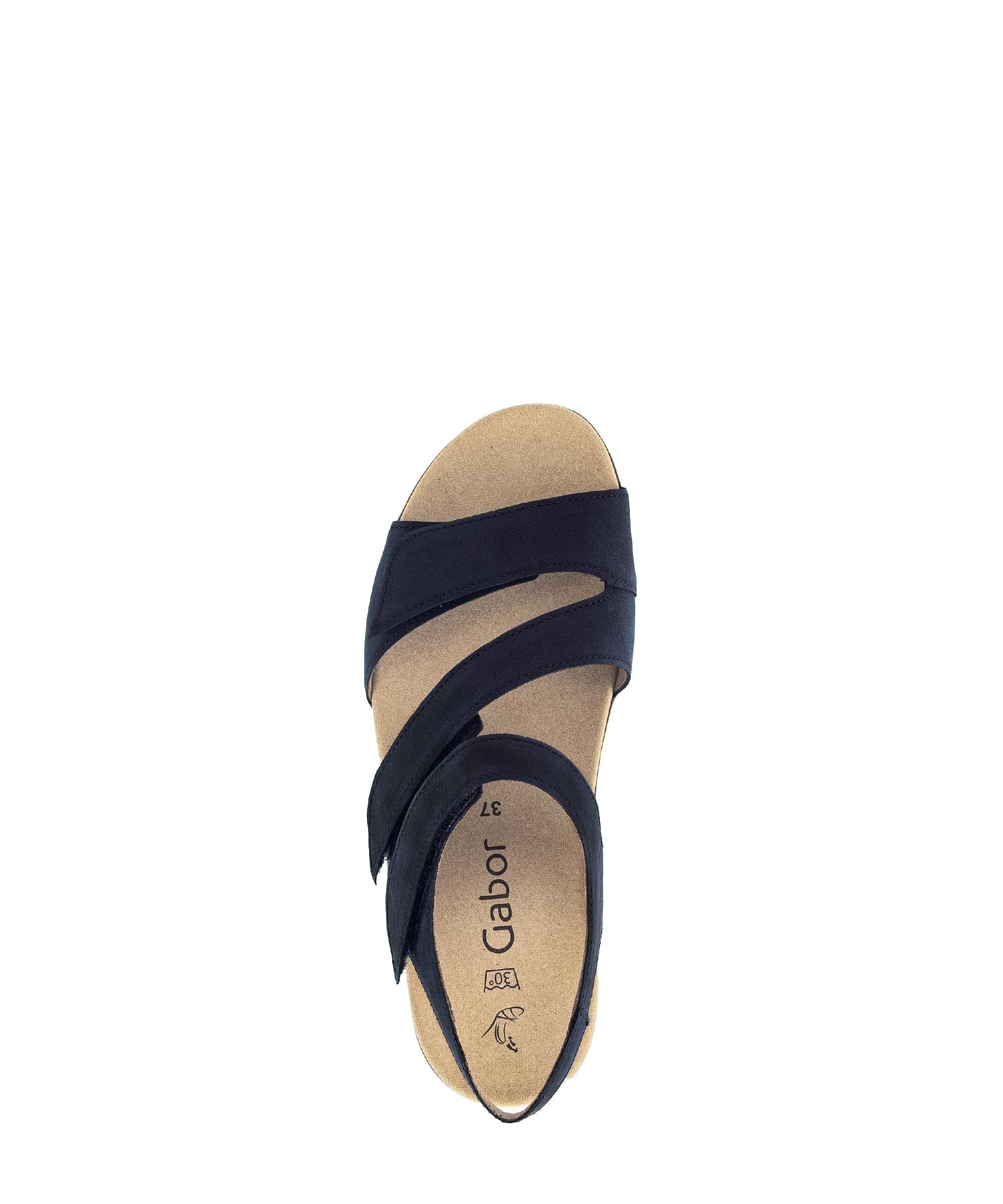 Sandales bleues en nubuck (semelle amovible) - Image 3