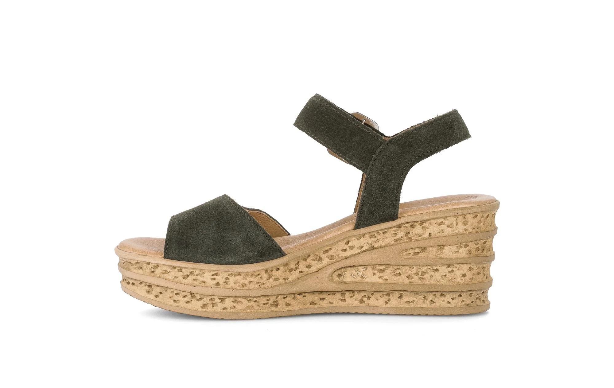 Sandales kaki en cuir nubuck - Image 2