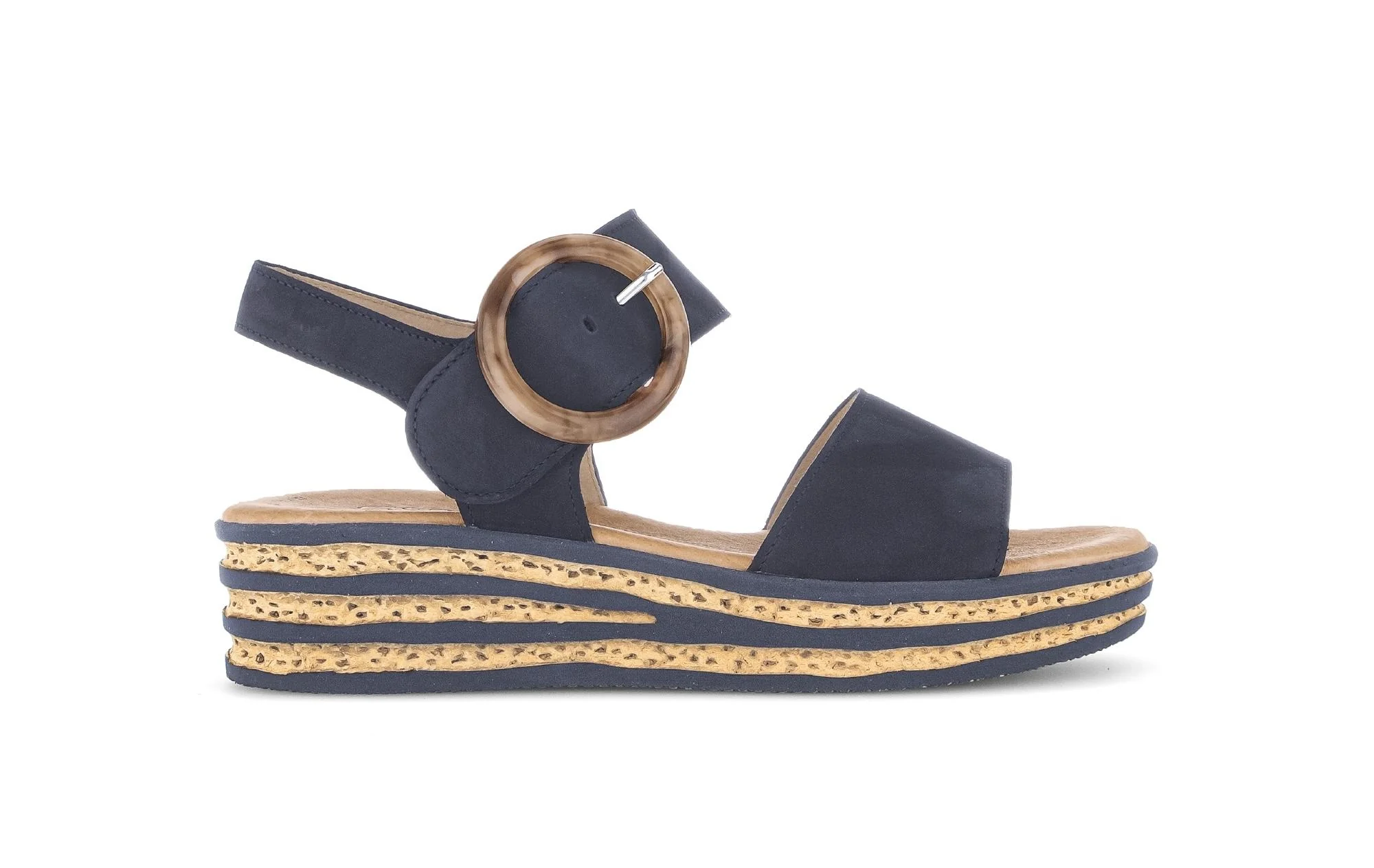 Sandales bleues en nubuck