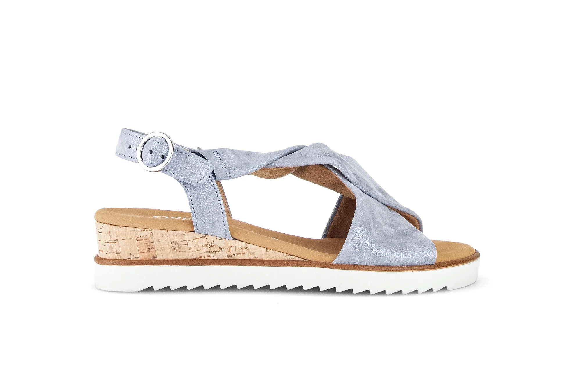 Sandales bleues en cuir