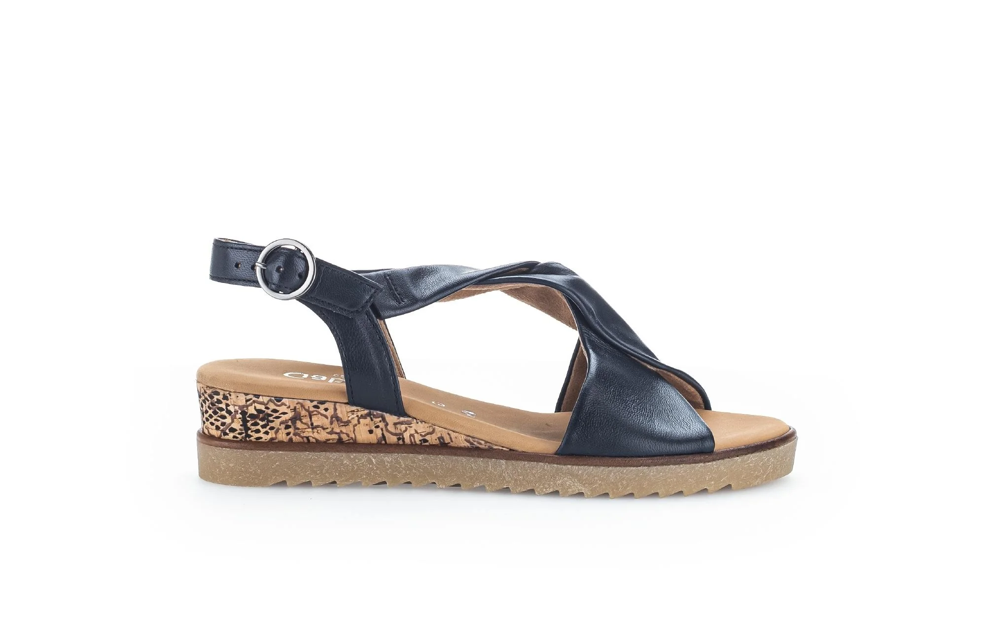Sandales bleues en cuir