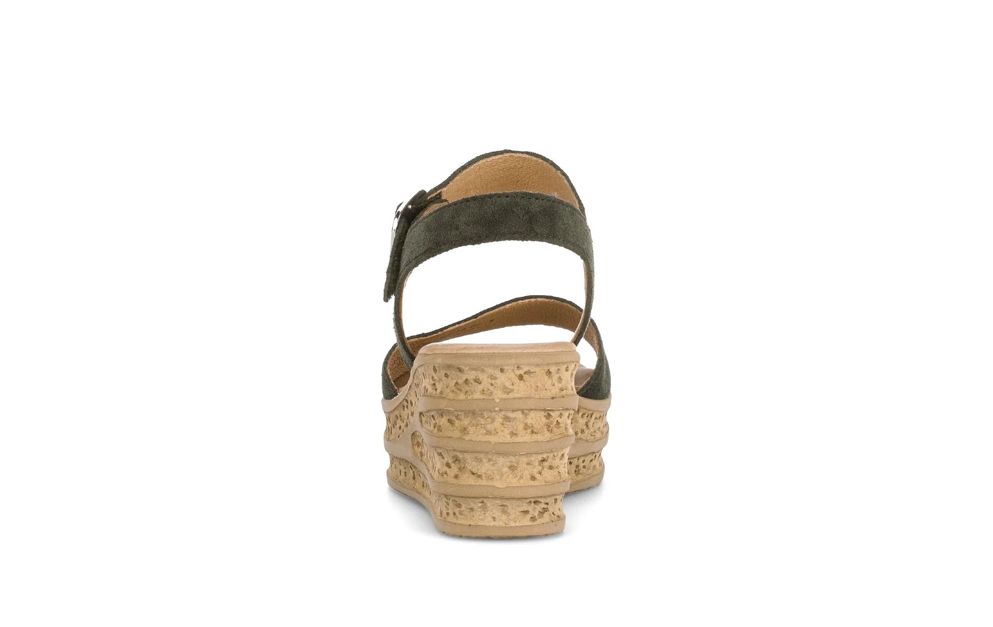 Sandales kaki en cuir nubuck - Image 4