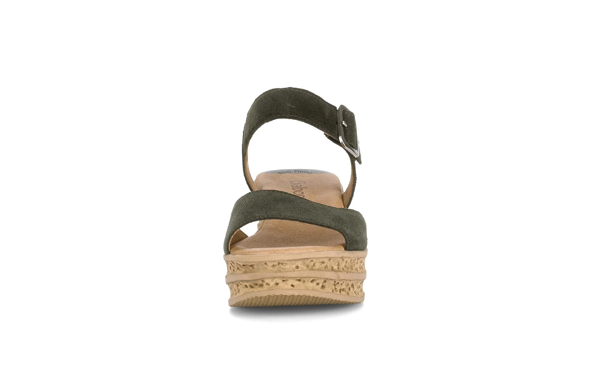 Sandales kaki en cuir nubuck - Image 5