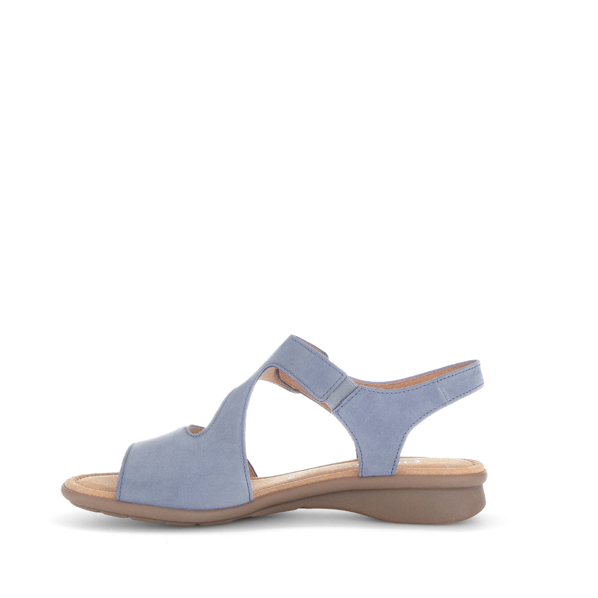 Sandales bleues en cuir velours - Image 2