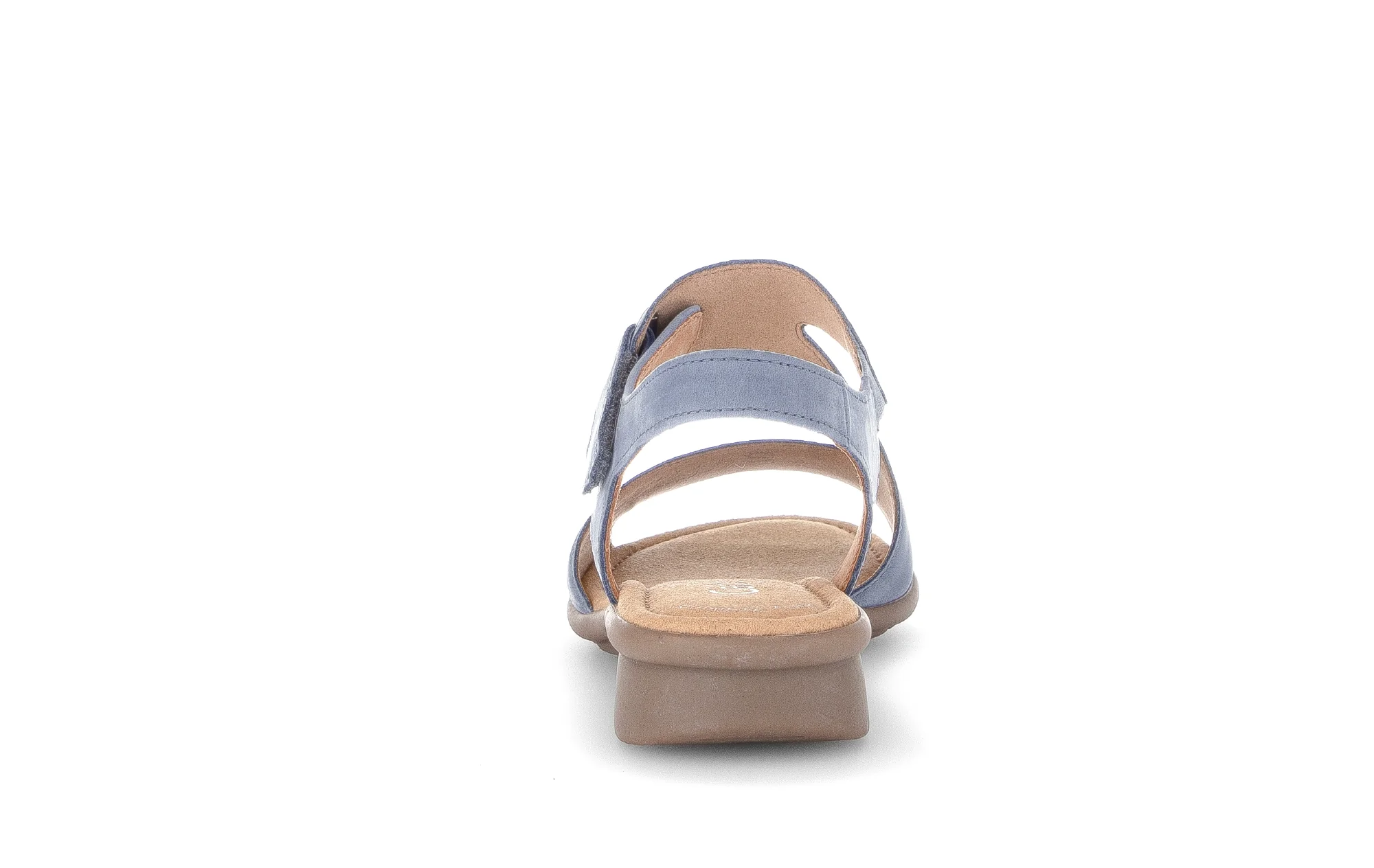 Sandales bleues en cuir velours - Image 6