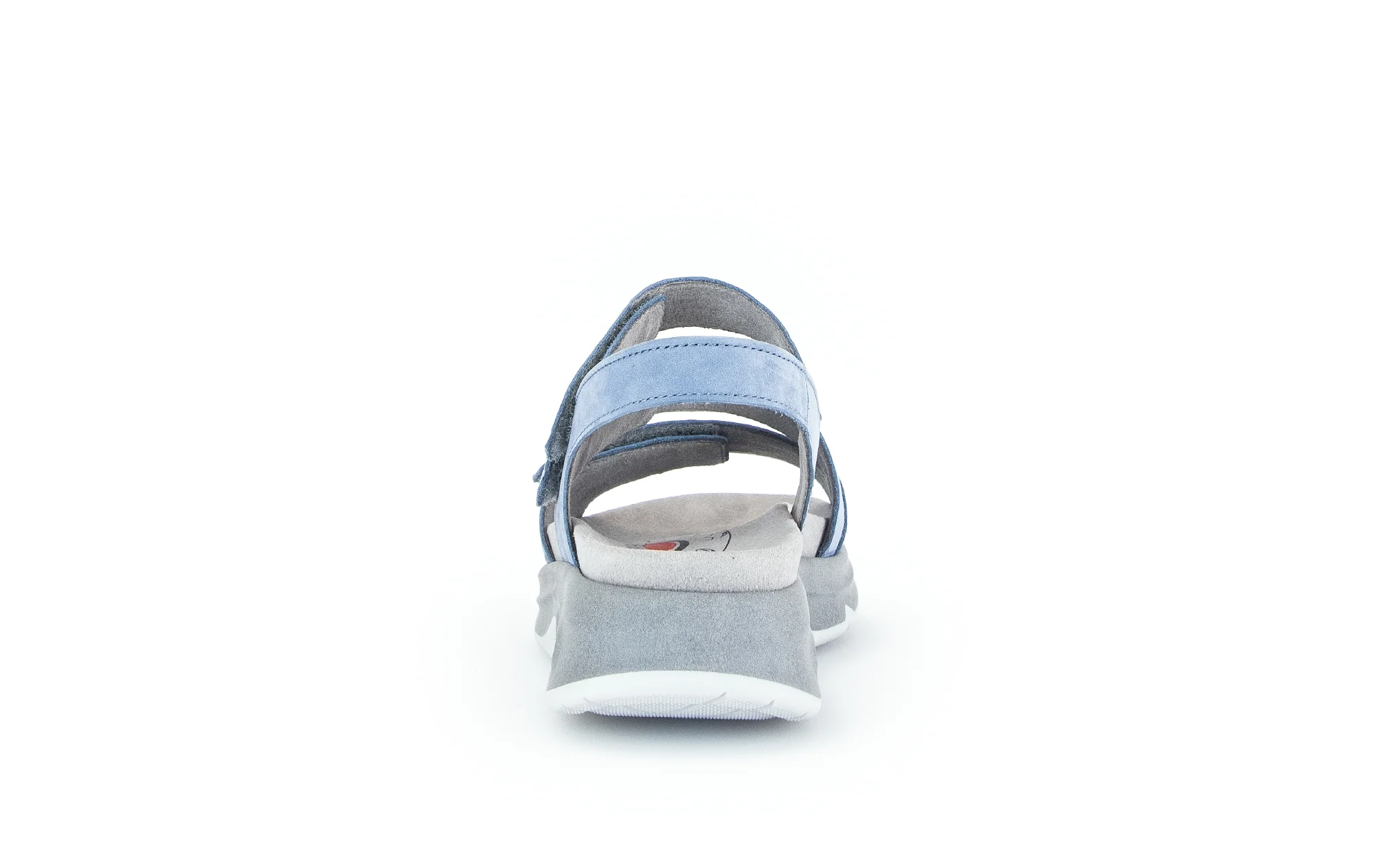 Sandales bleues en cuir velours - Image 6
