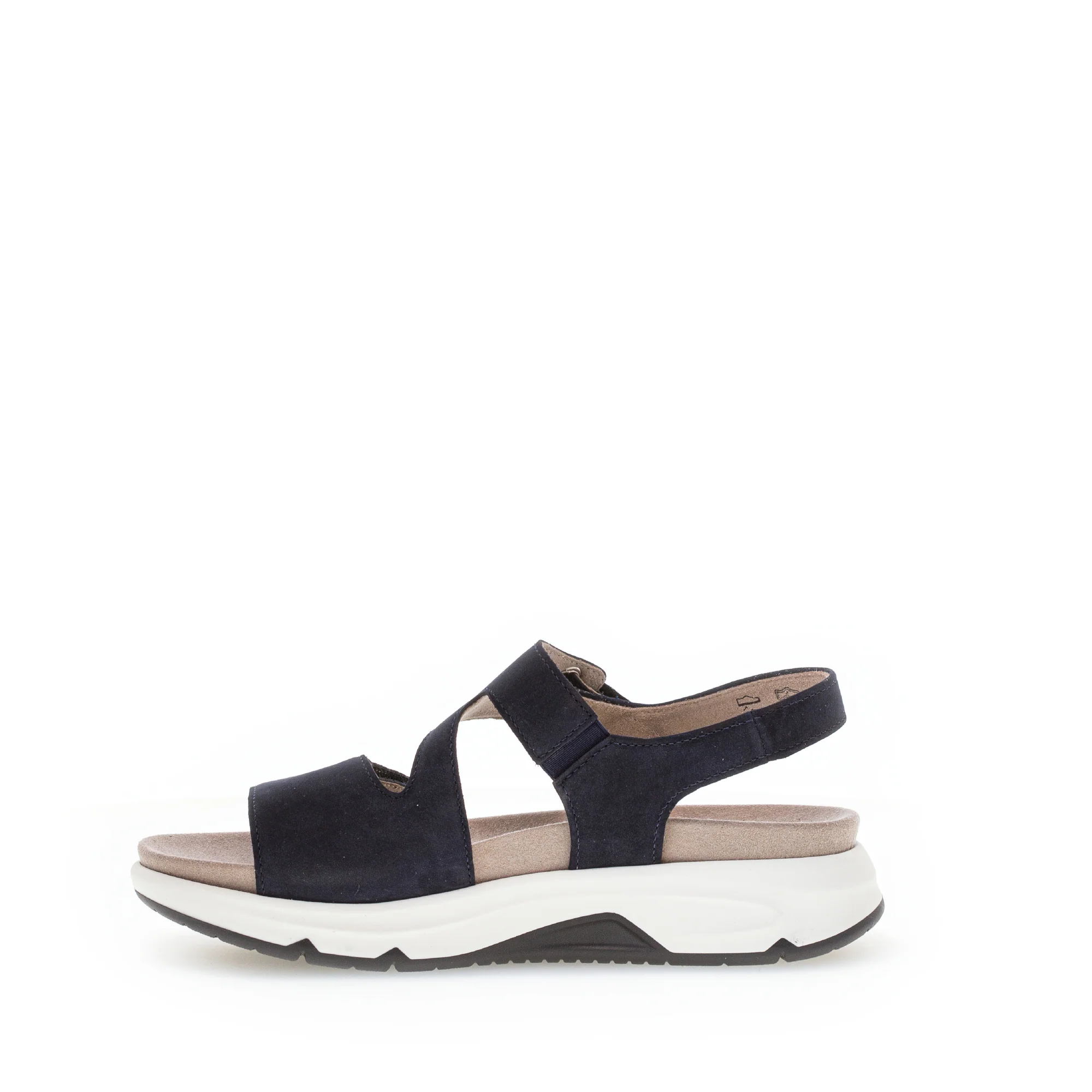 Sandales bleues en cuir velours - Image 2
