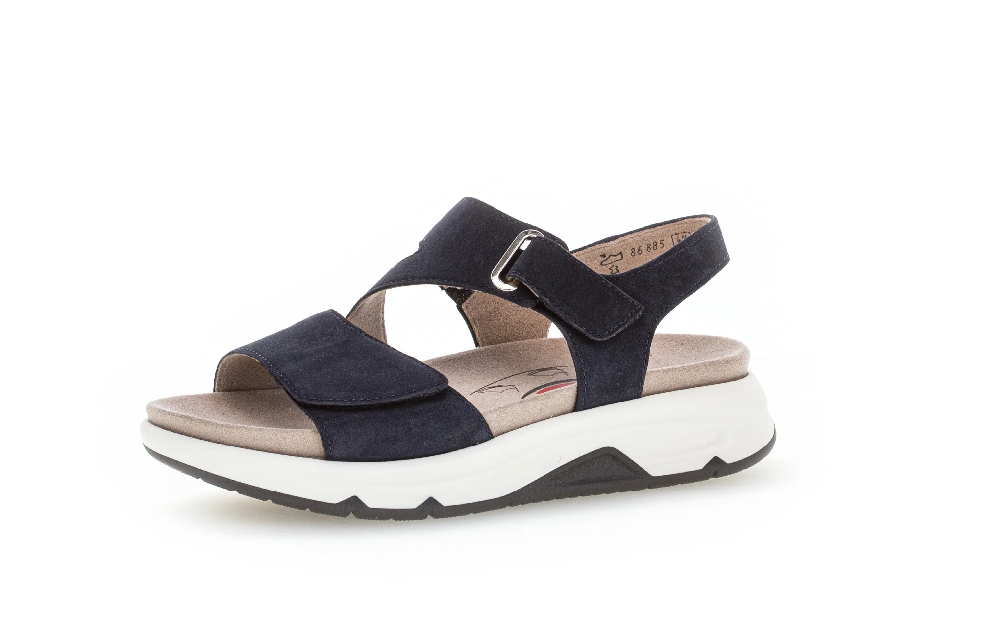 Sandales bleues en cuir velours - Image 3