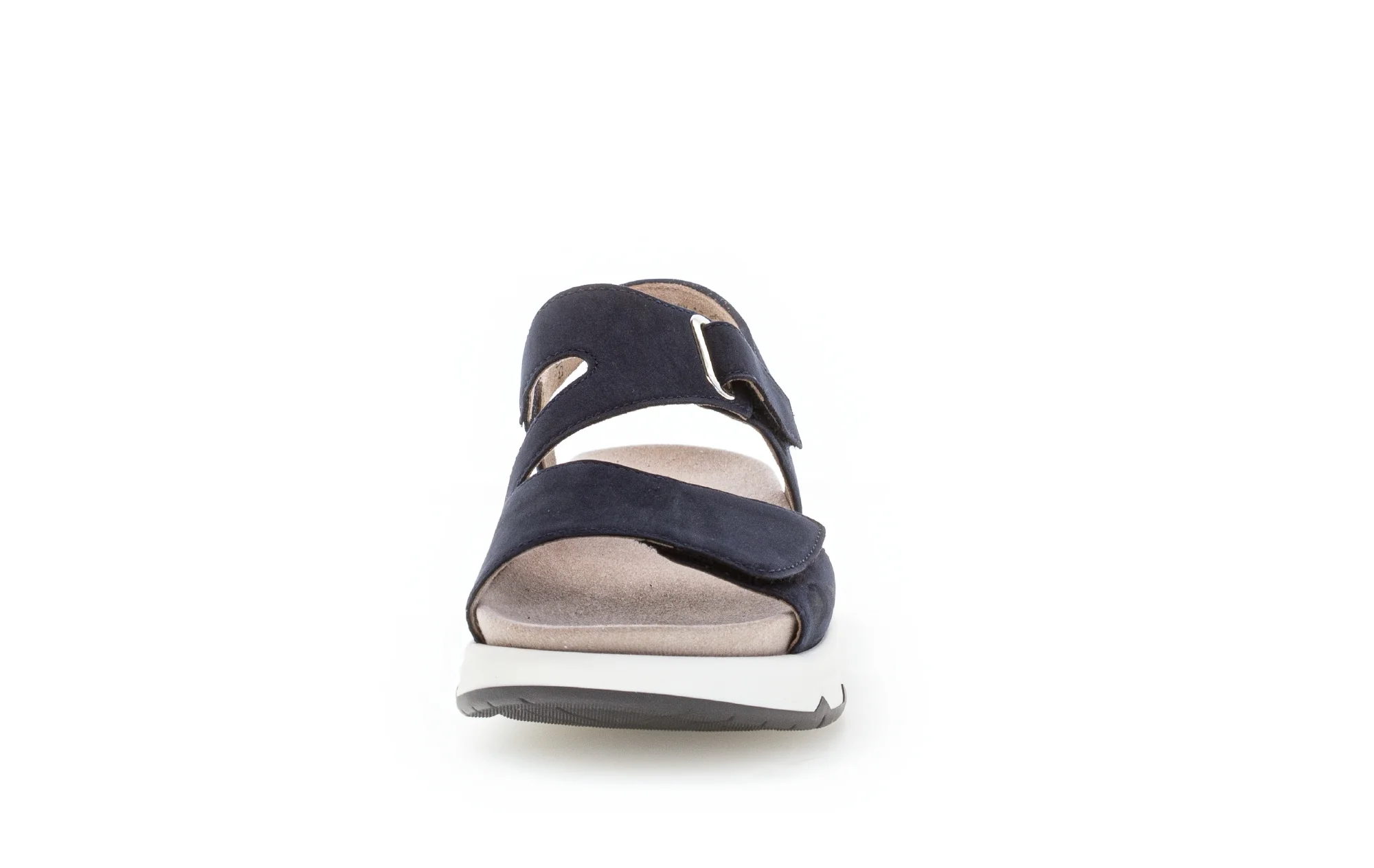 Sandales bleues en cuir velours - Image 4