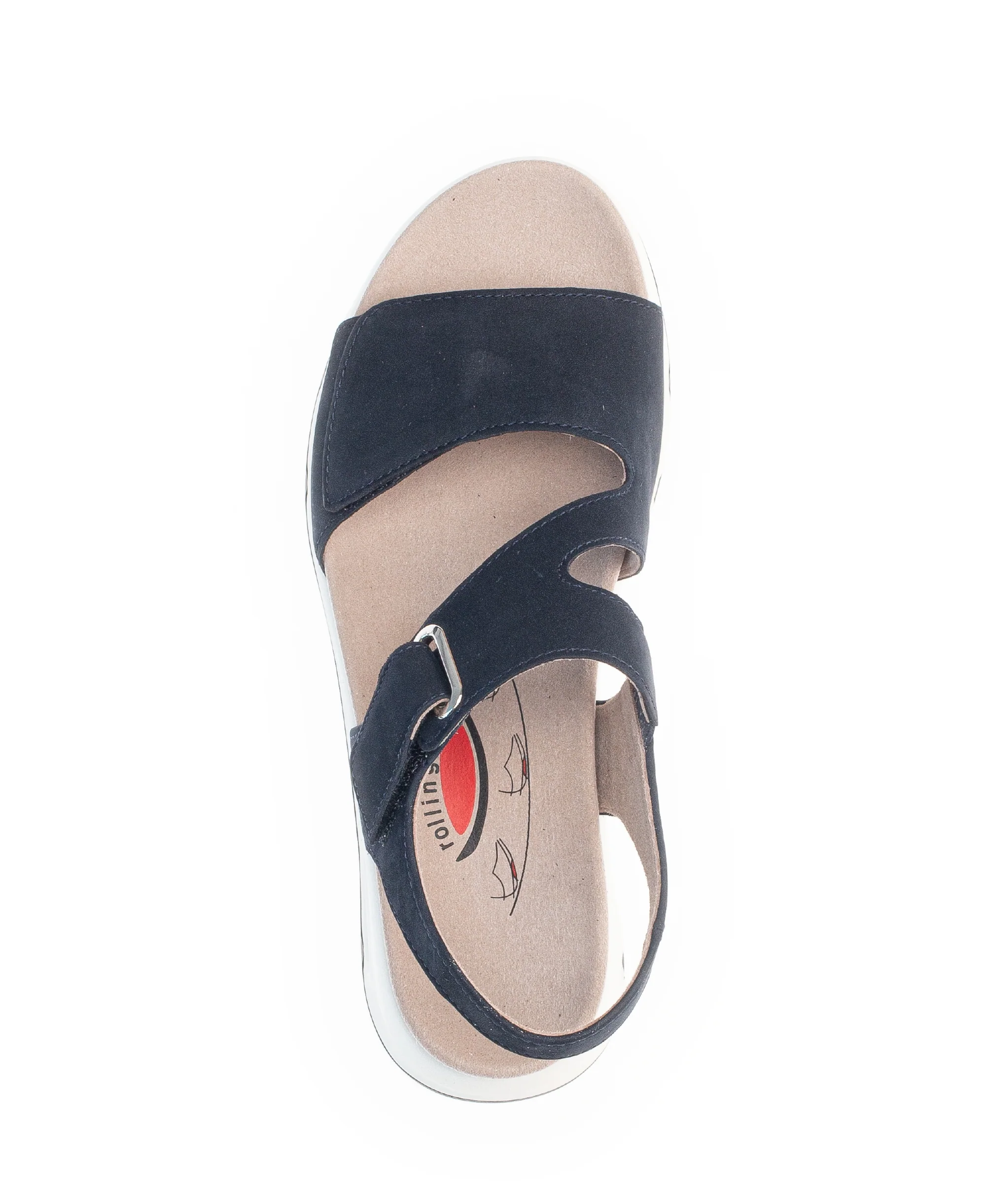 Sandales bleues en cuir velours - Image 5