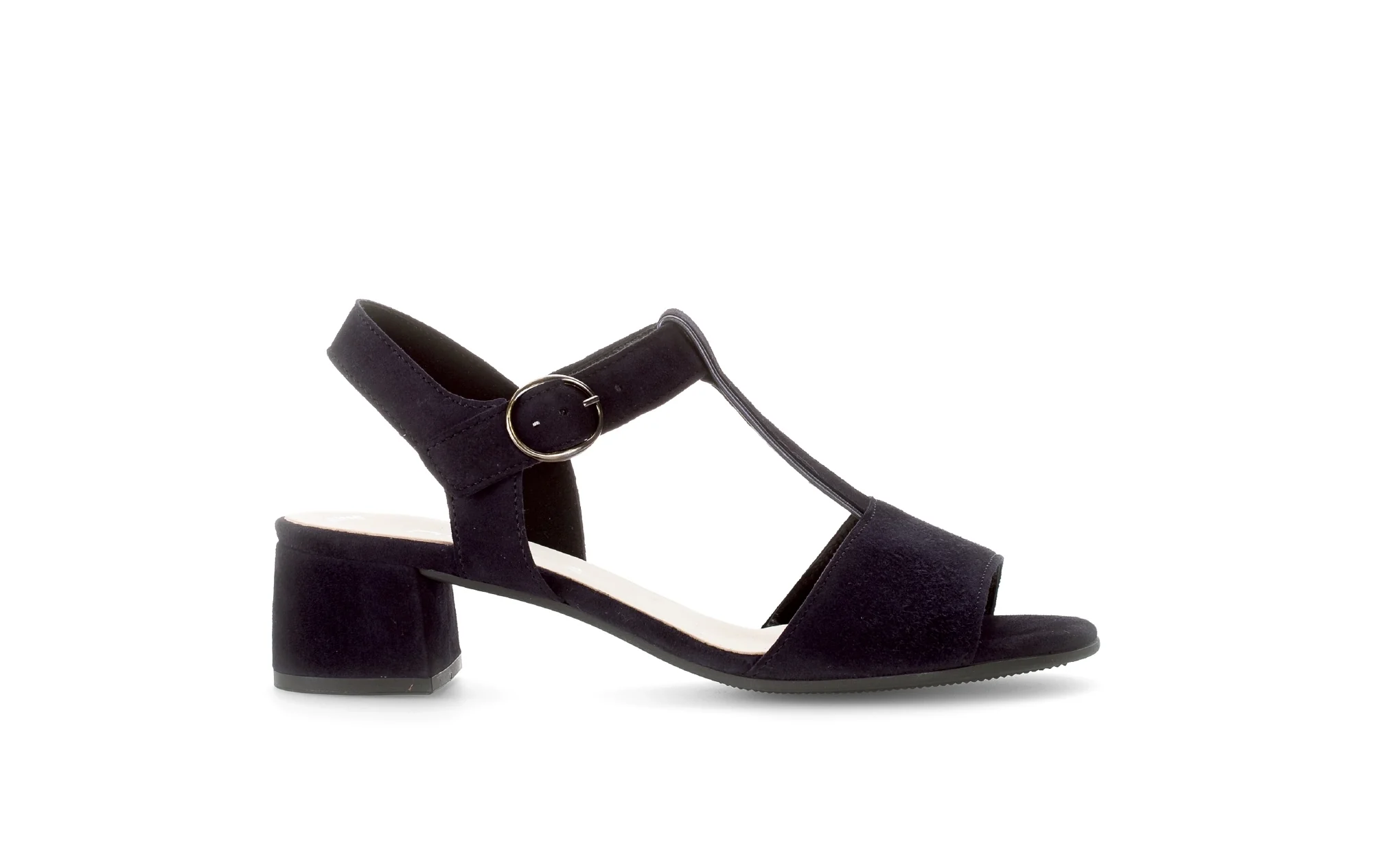 Sandales bleues en cuir velours