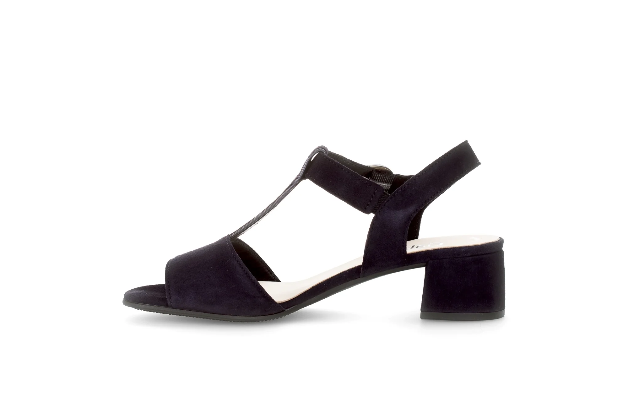 Sandales bleues en cuir velours - Image 2