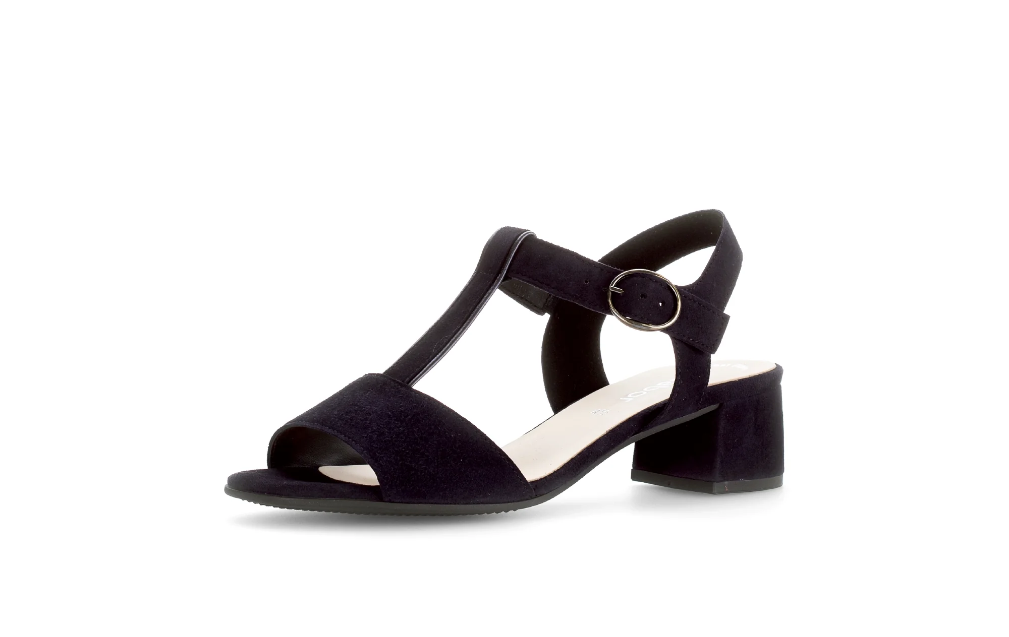 Sandales bleues en cuir velours - Image 6