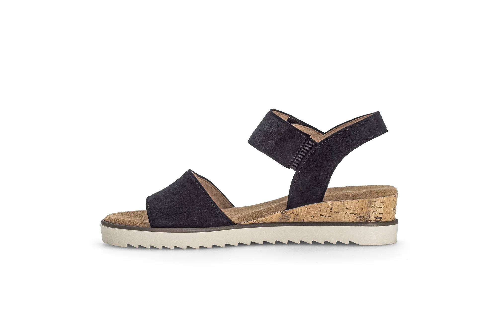 Sandales bleues en cuir velours - Image 2
