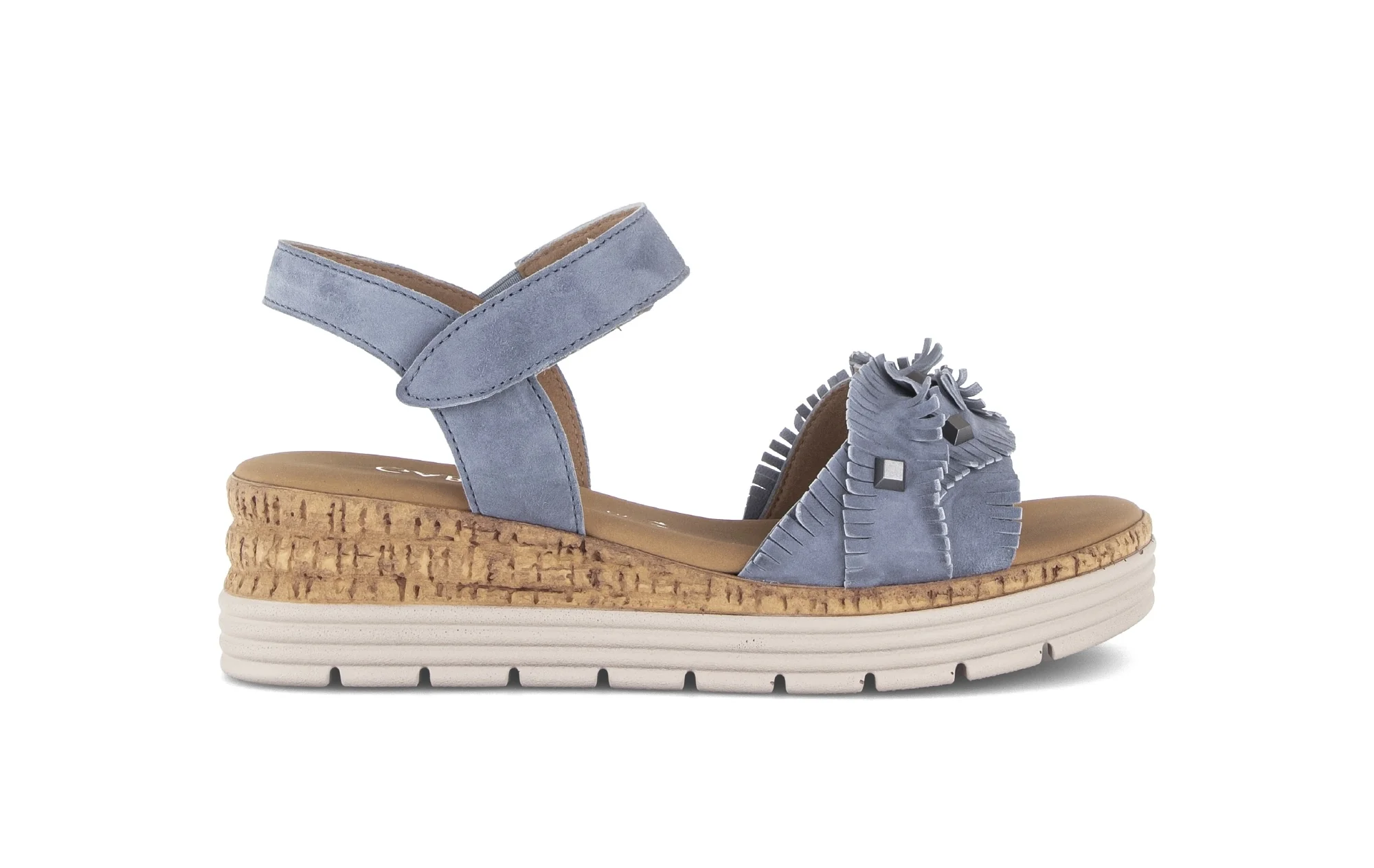 Sandales bleues en velours