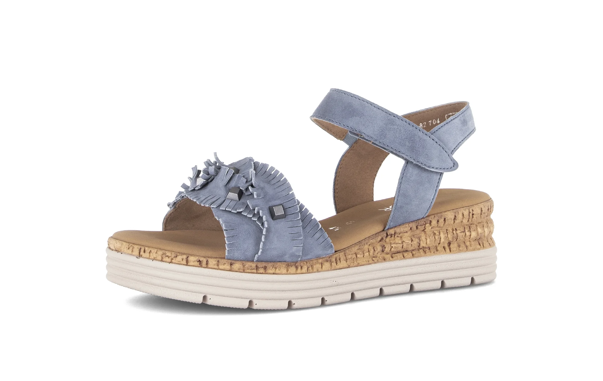 Sandales bleues en velours - Image 6