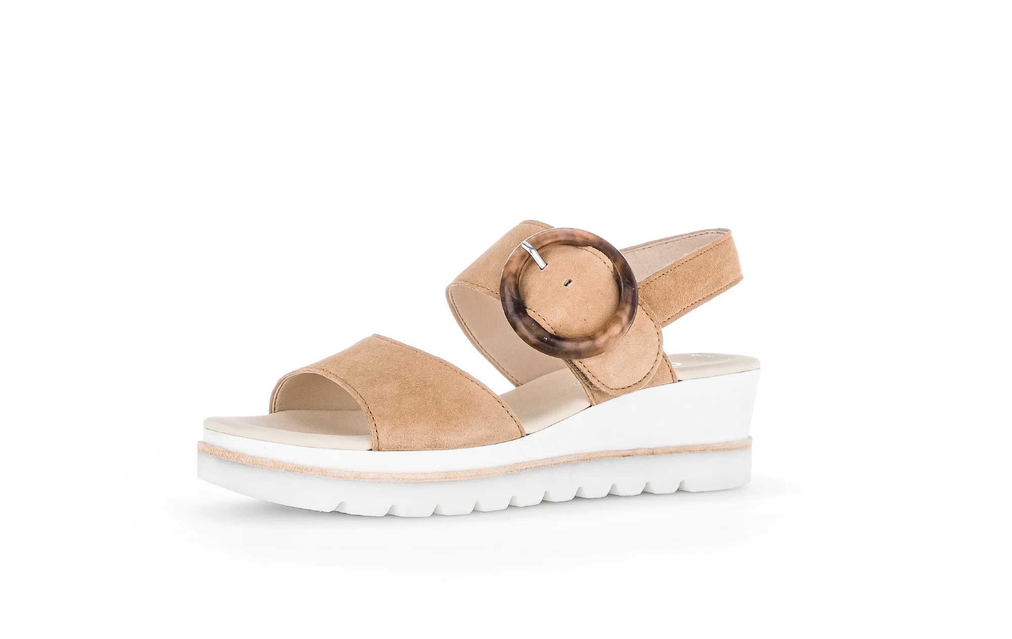 Sandales caramel en cuir velours - Image 3