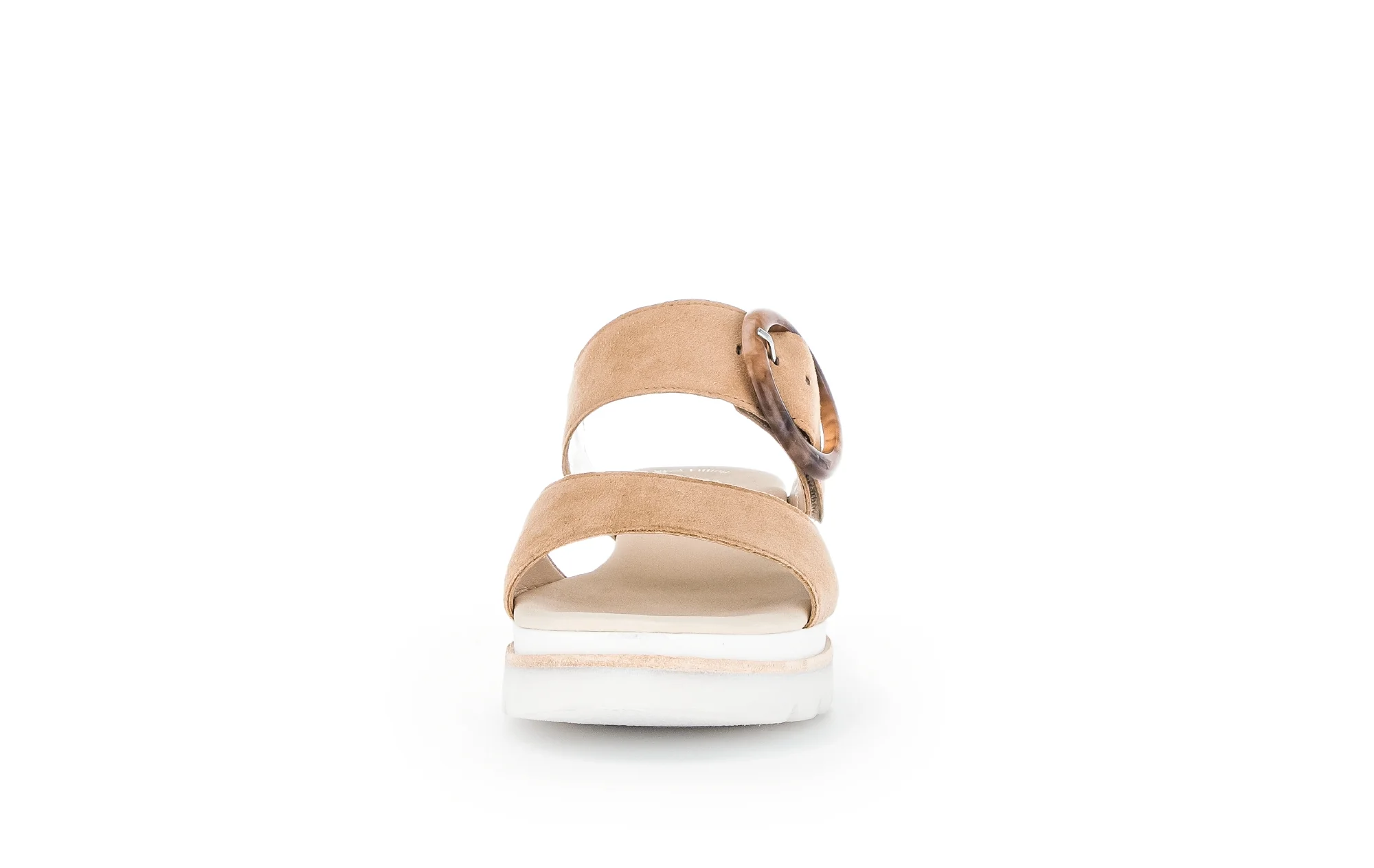 Sandales caramel en cuir velours - Image 4