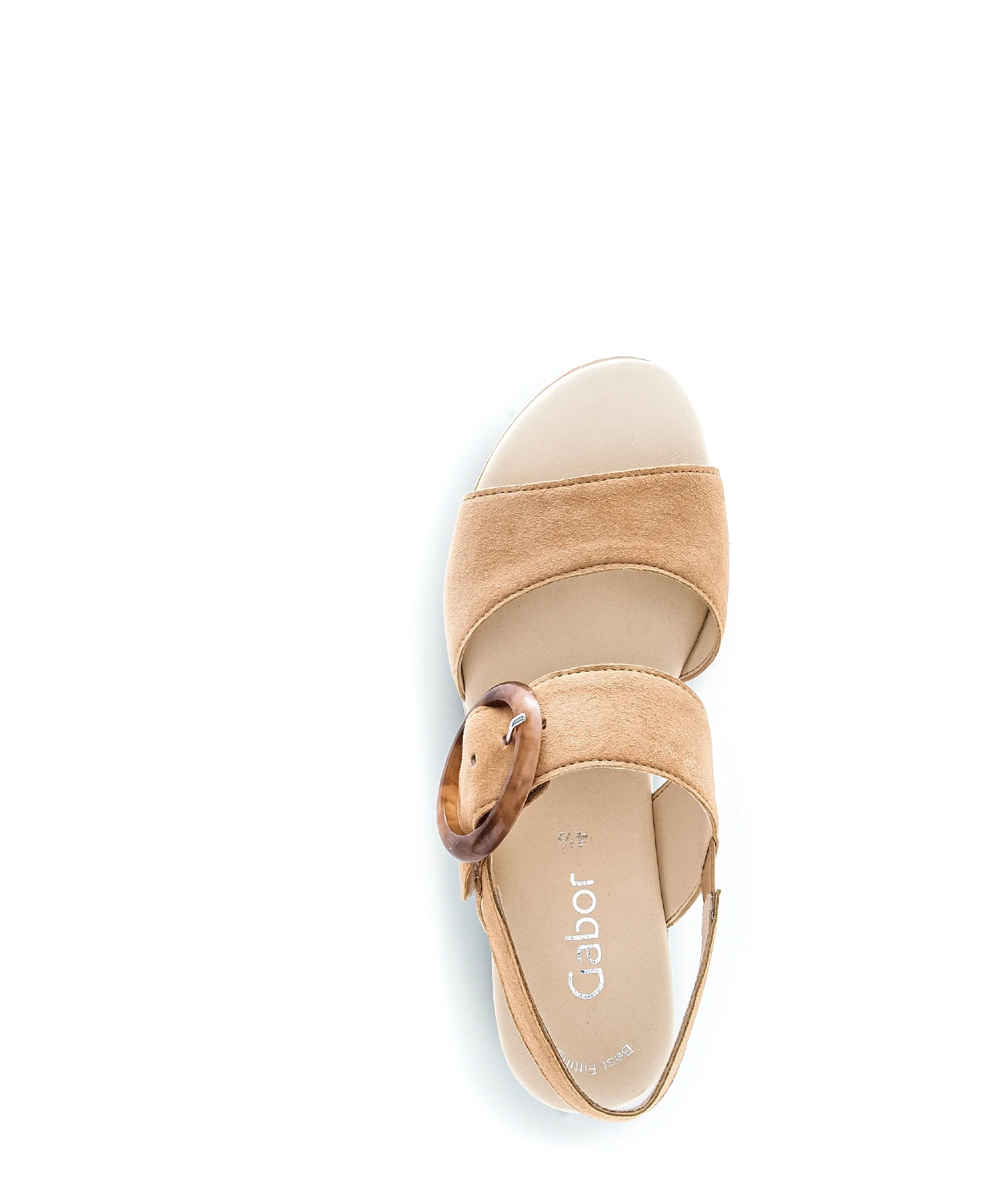 Sandales caramel en cuir velours - Image 5