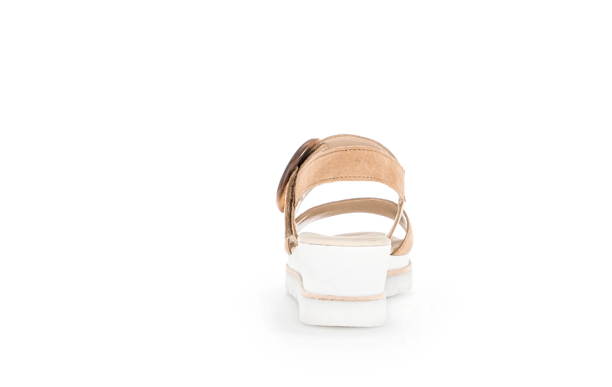 Sandales caramel en cuir velours - Image 6