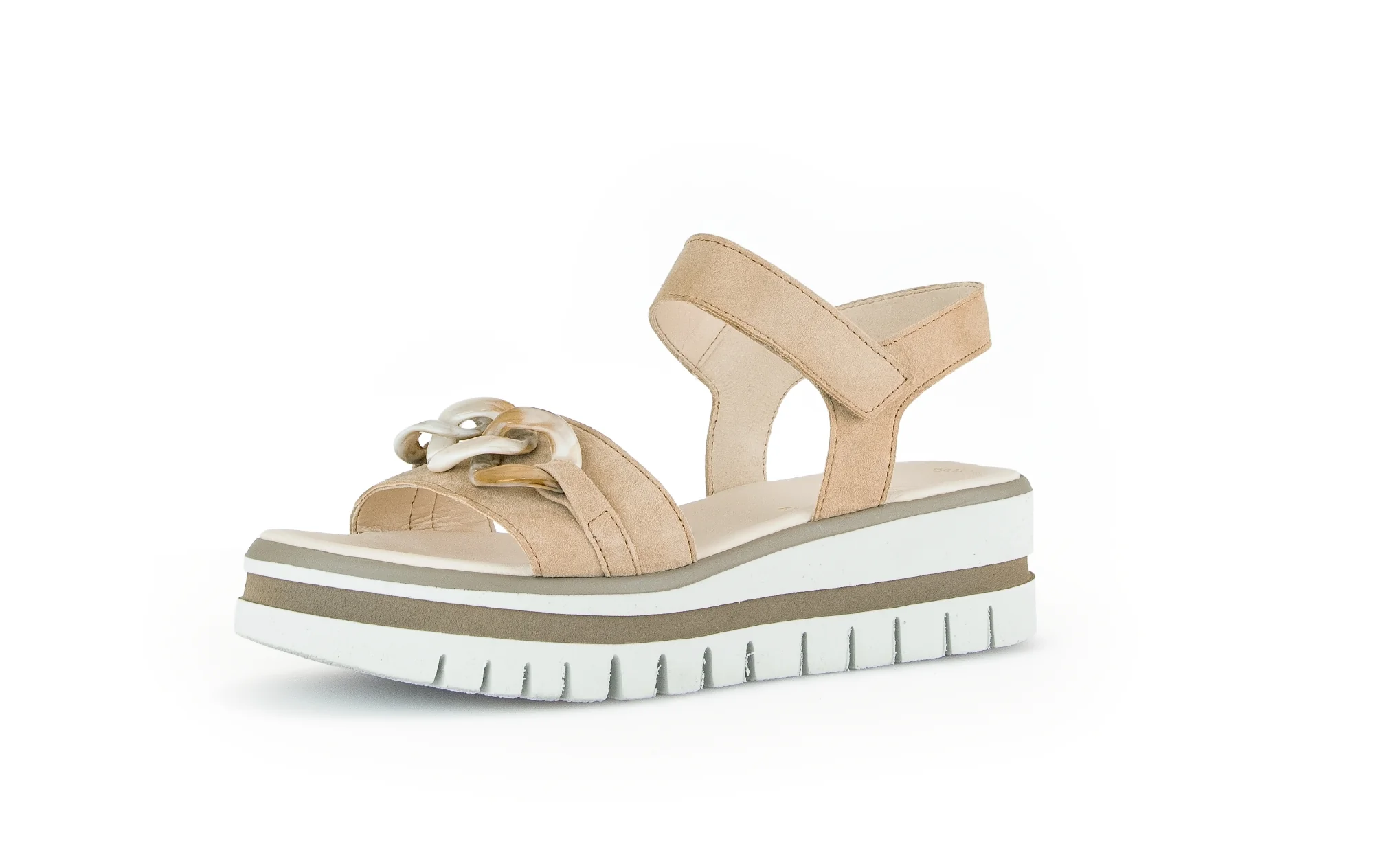 Sandales caramel en cuir velours - Image 3