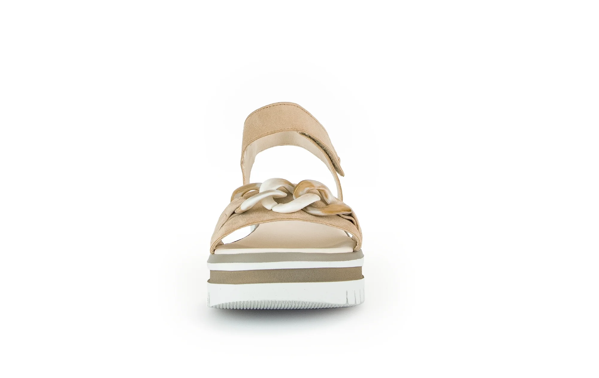Sandales caramel en cuir velours - Image 4