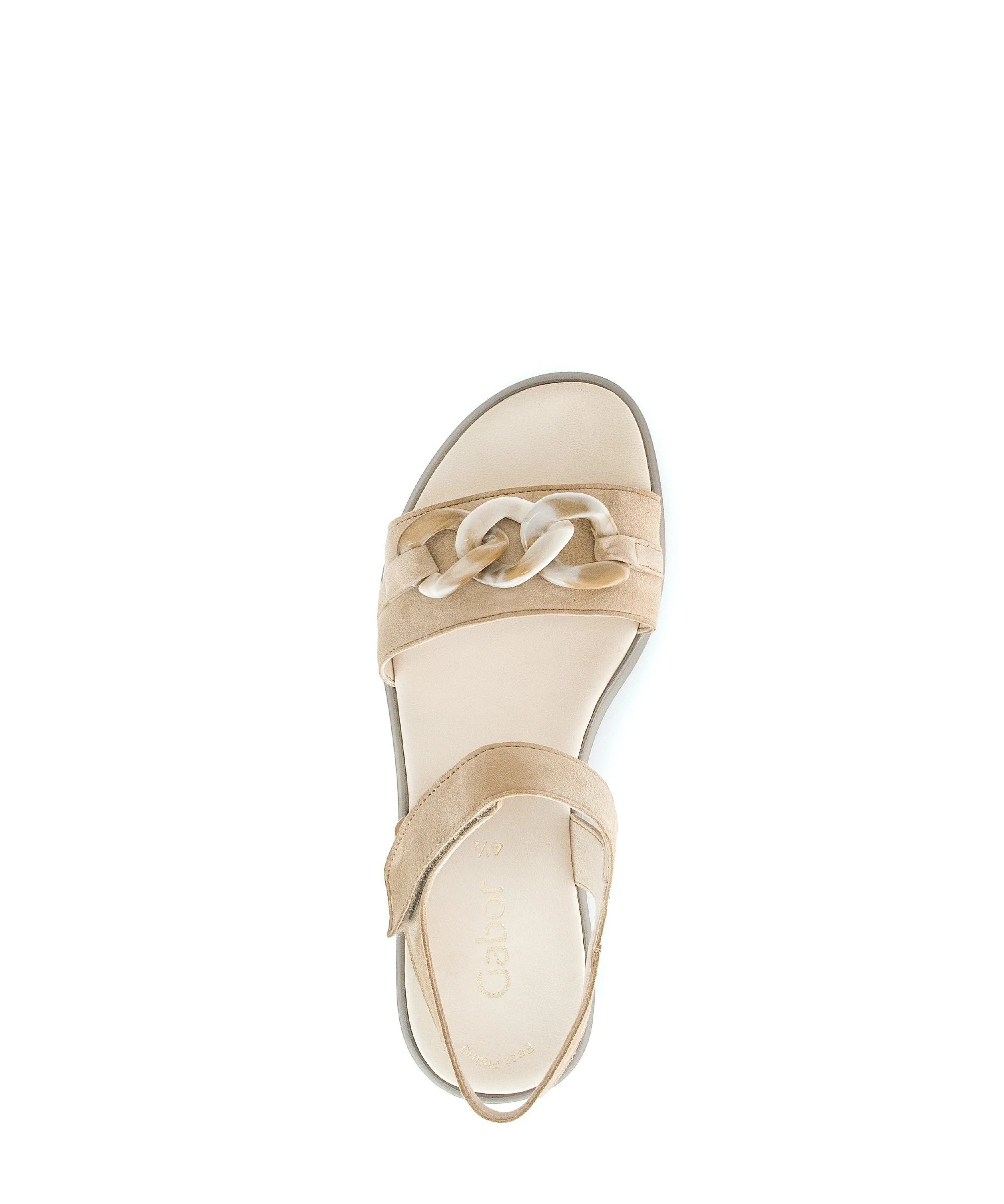 Sandales caramel en cuir velours - Image 5