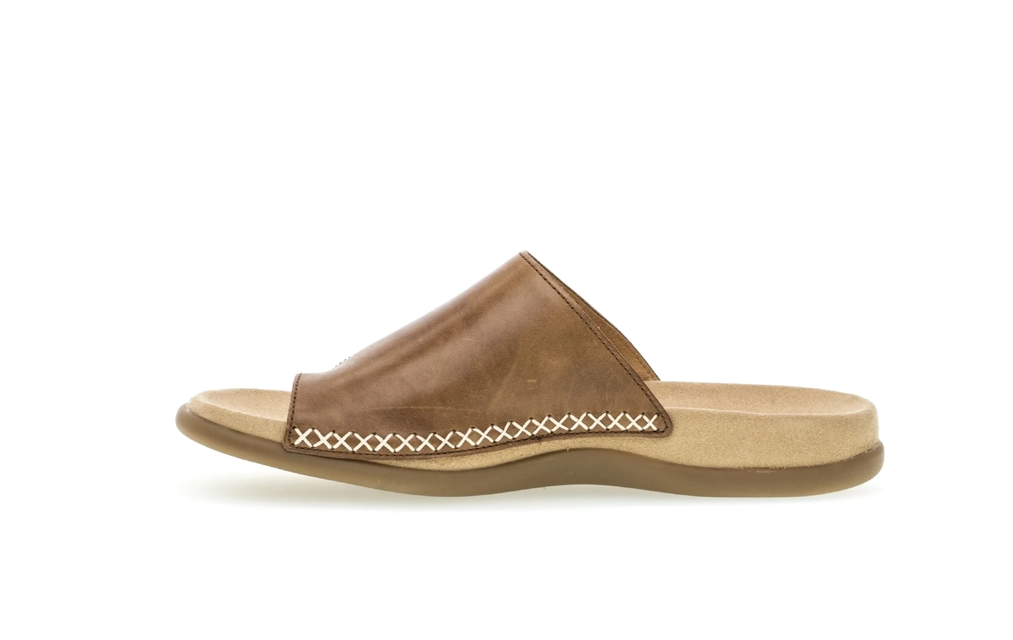 Sandales cognac en cuir lisse - Image 2