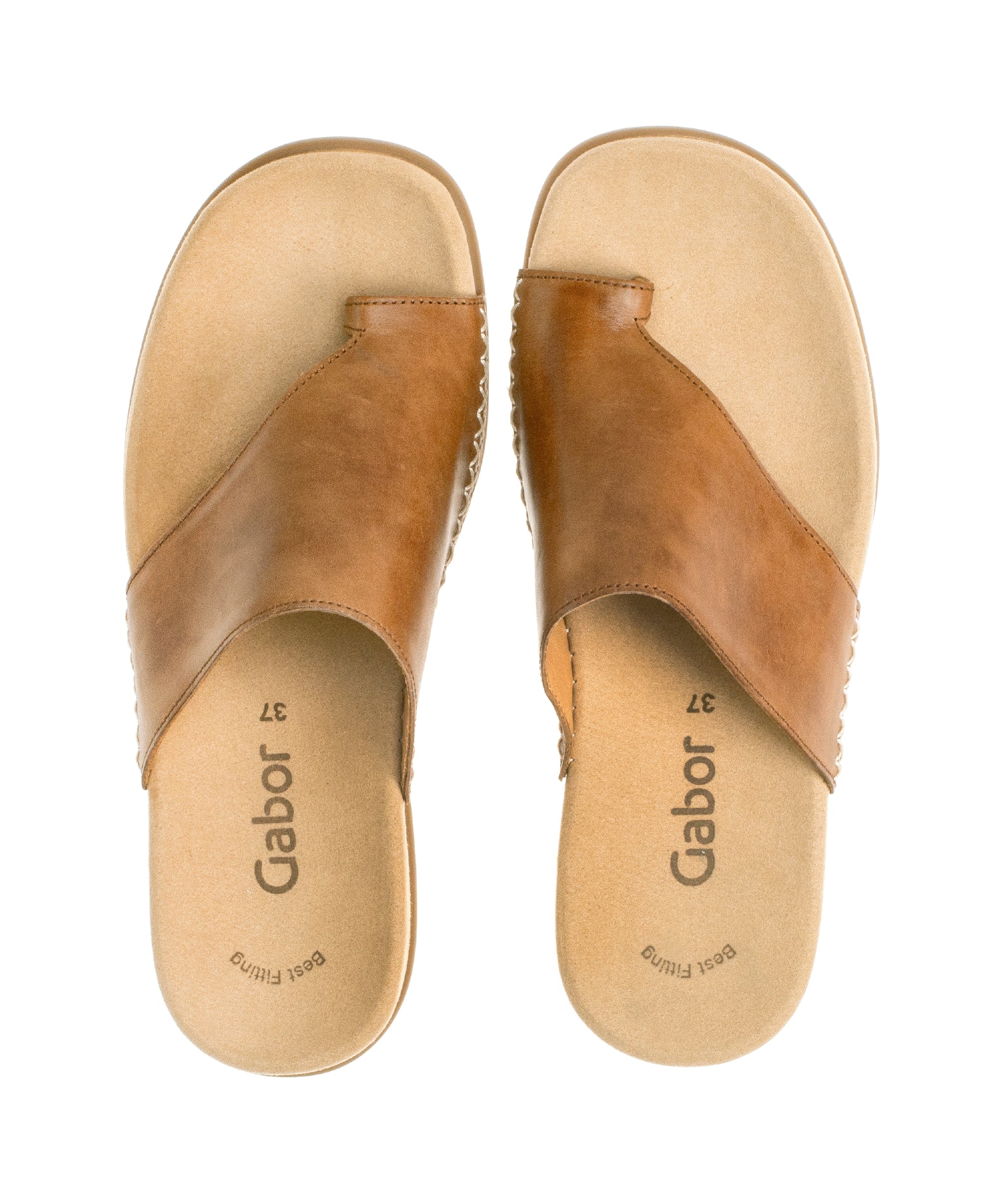 Sandales cognac en cuir lisse - Image 6