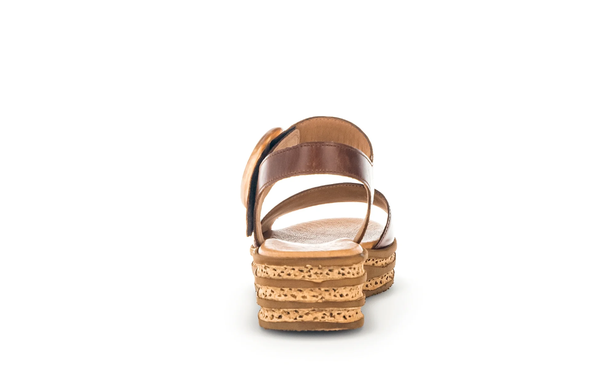 Sandales cognac en cuir lisse - Image 4