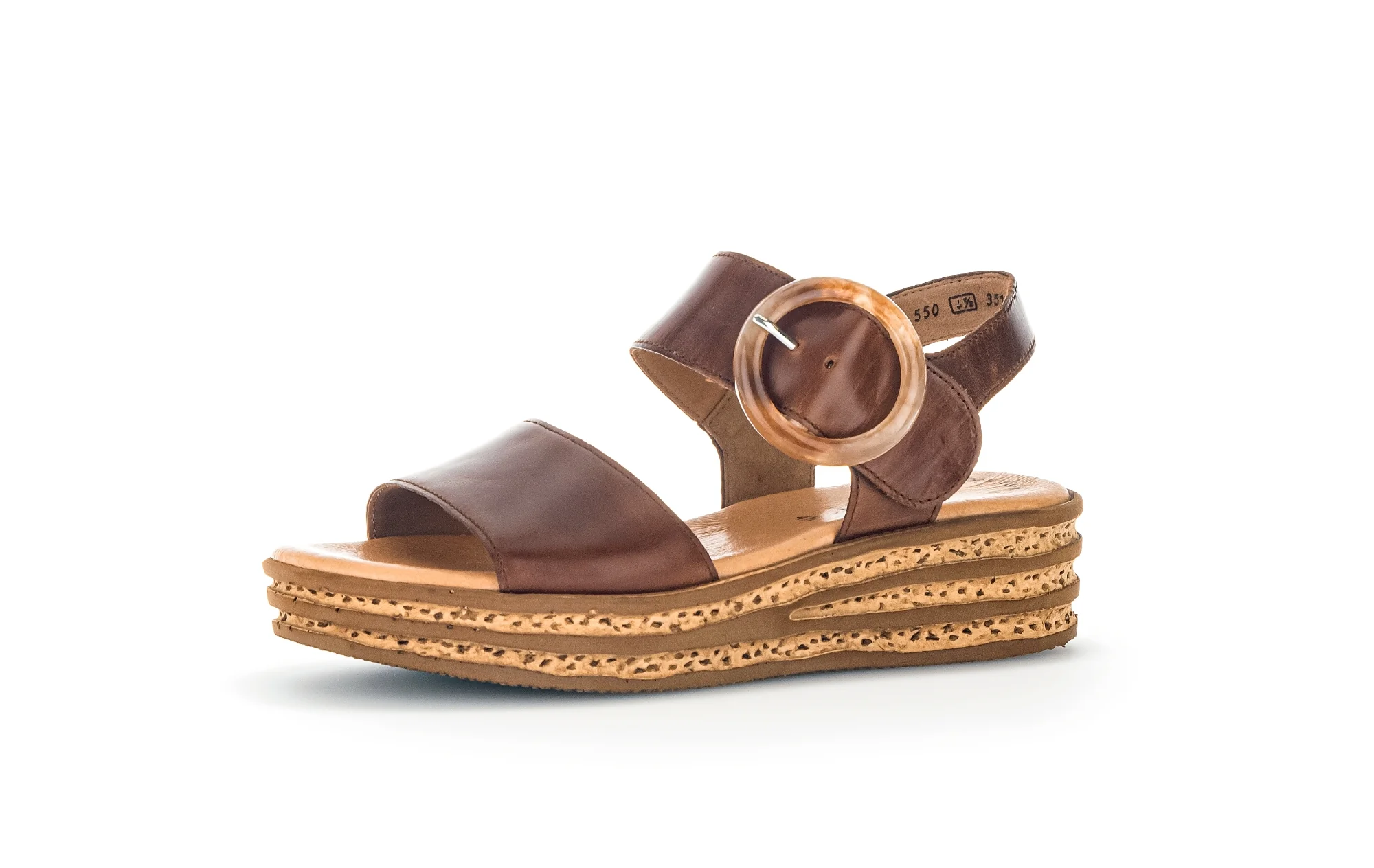 Sandales cognac en cuir lisse - Image 6