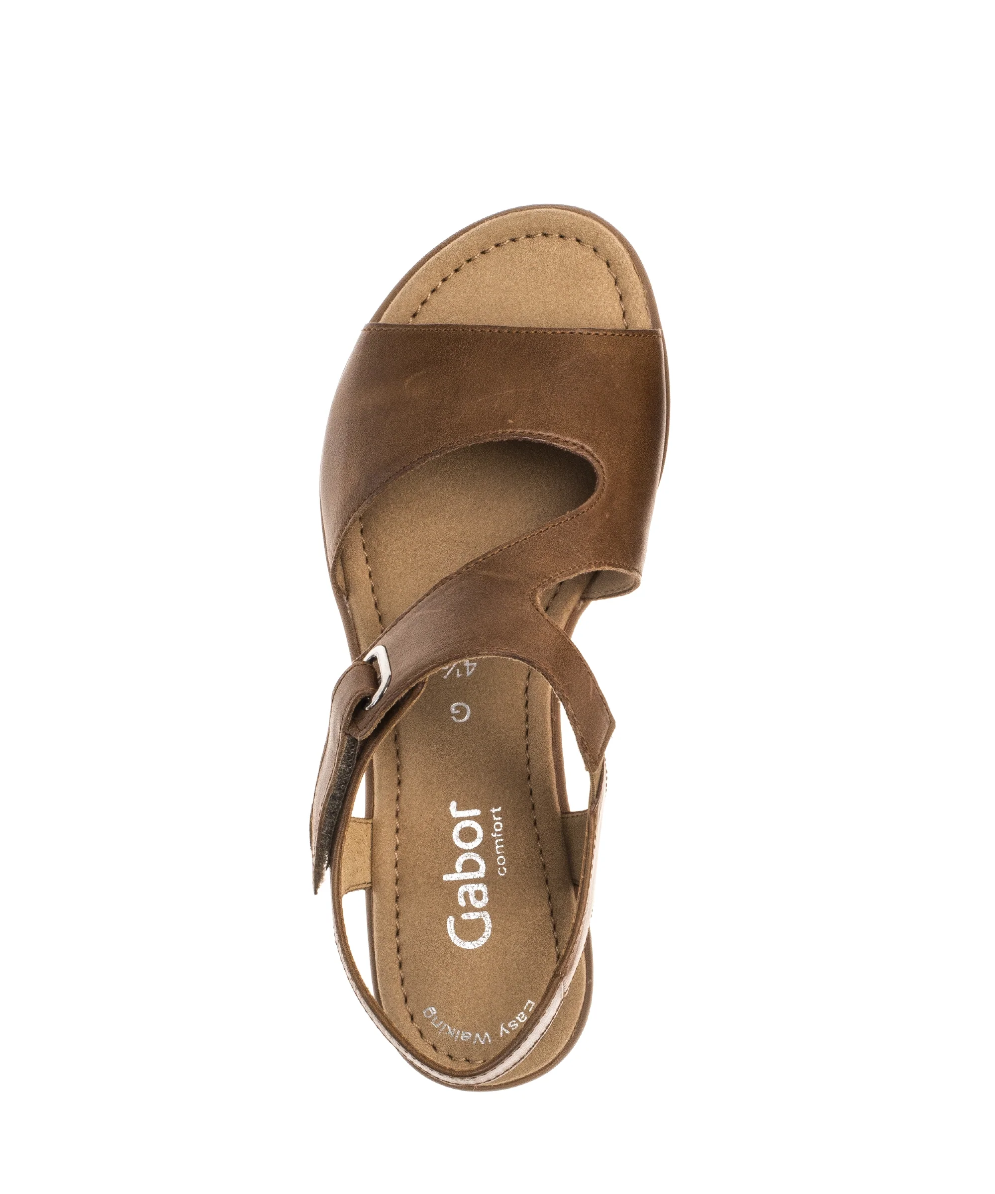 Sandales cognac en cuir lisse - Image 3