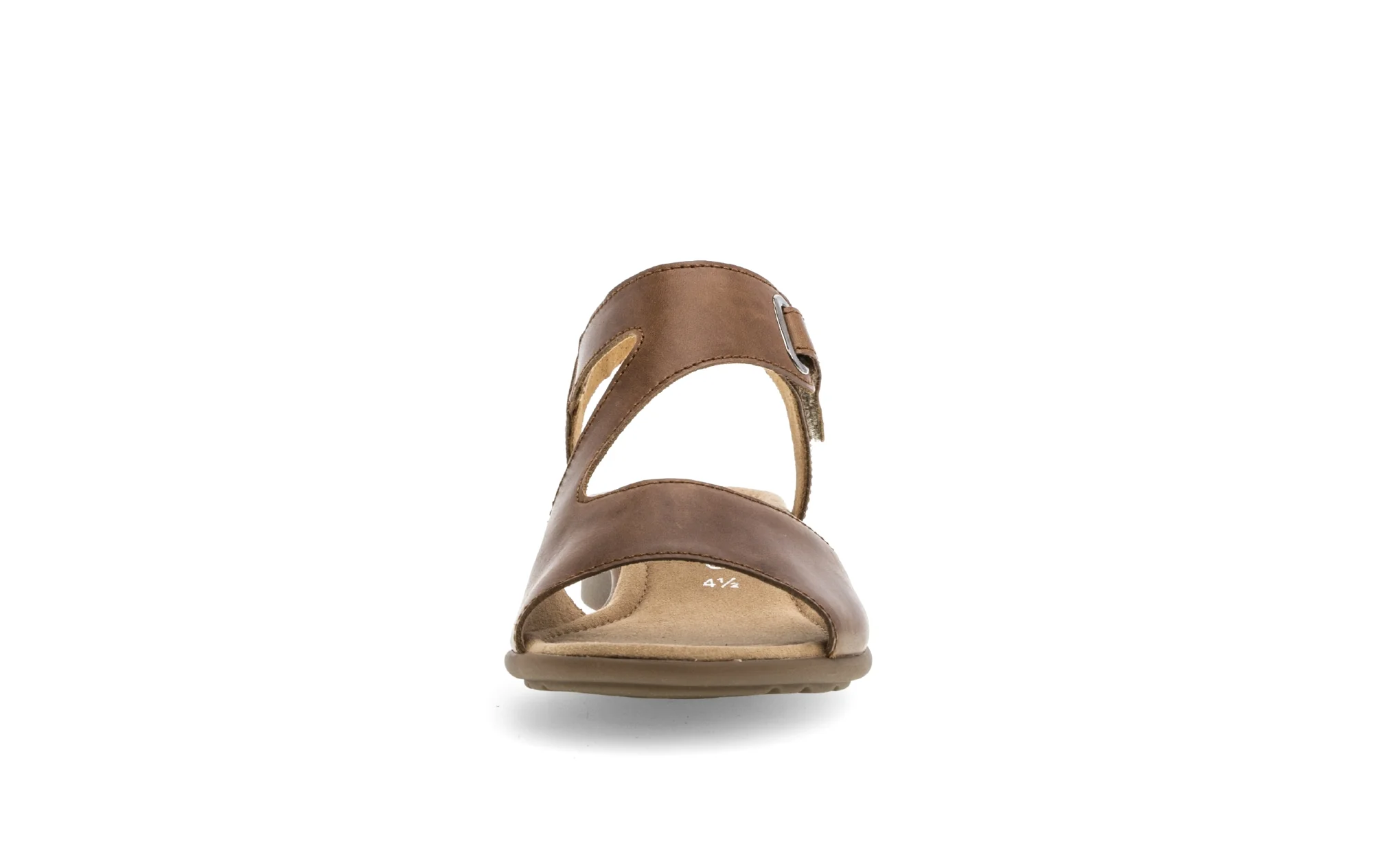 Sandales cognac en cuir lisse - Image 5