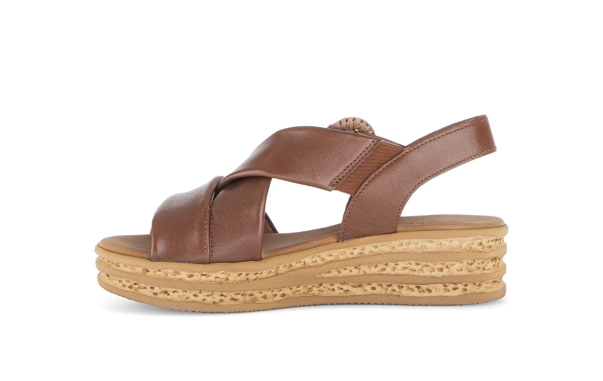 Sandales cognac en cuir lisse - Image 2