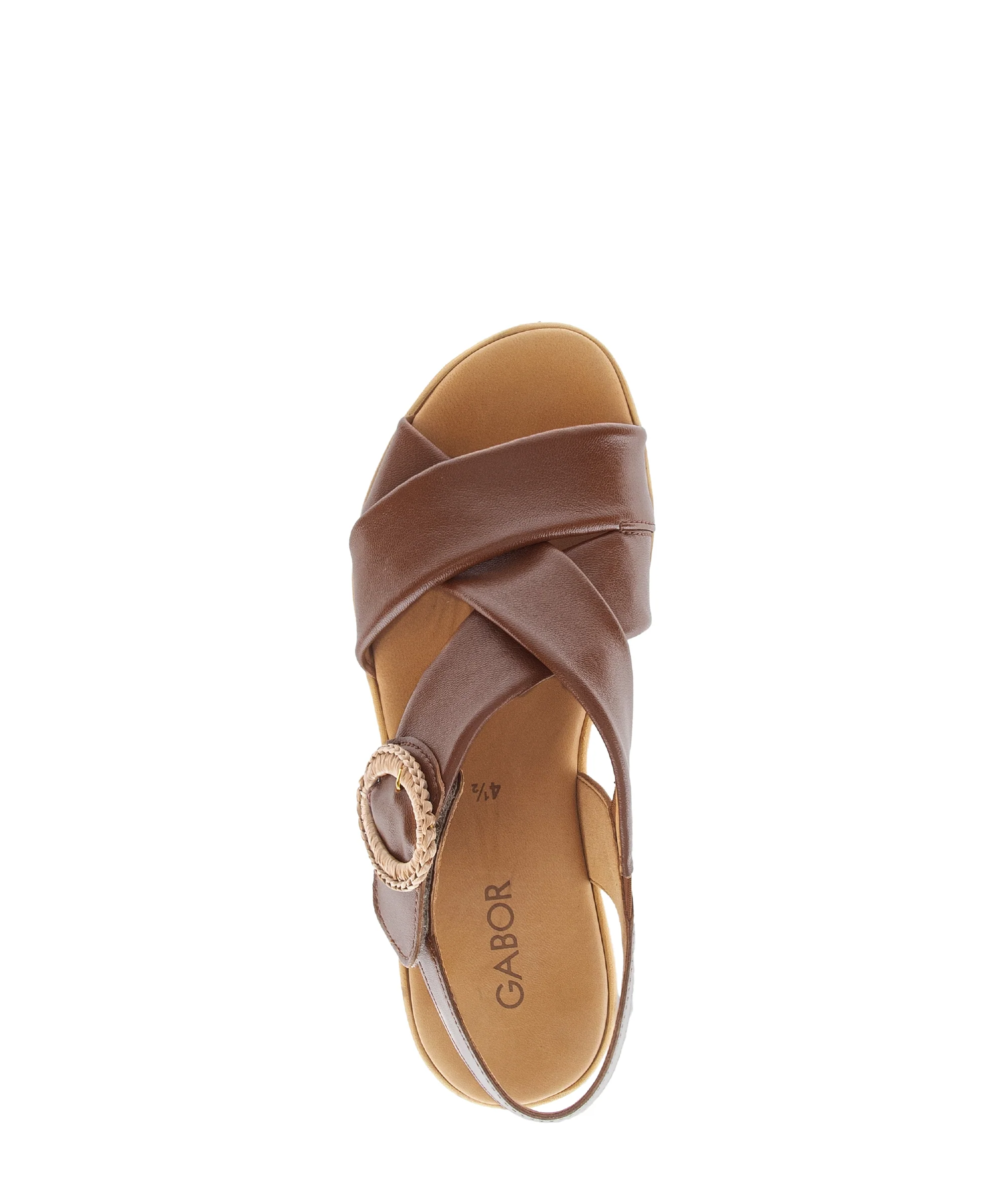 Sandales cognac en cuir lisse - Image 3