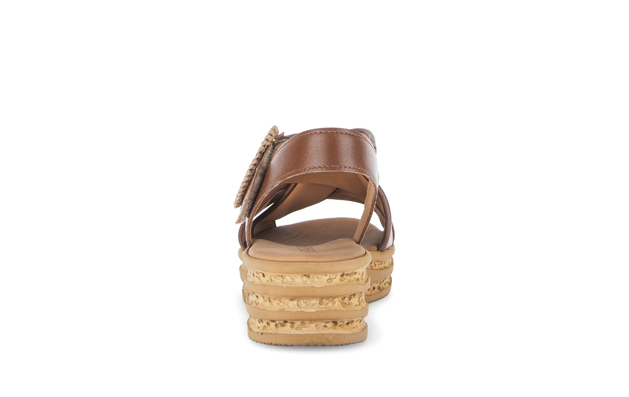 Sandales cognac en cuir lisse - Image 4