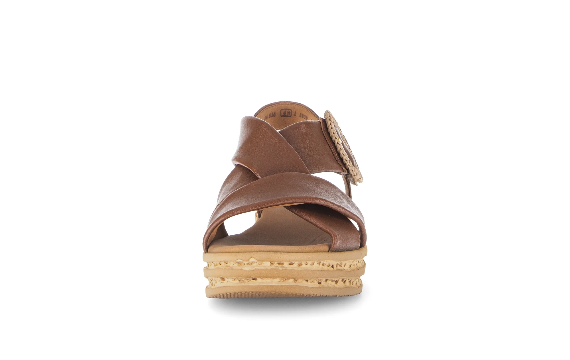 Sandales cognac en cuir lisse - Image 5