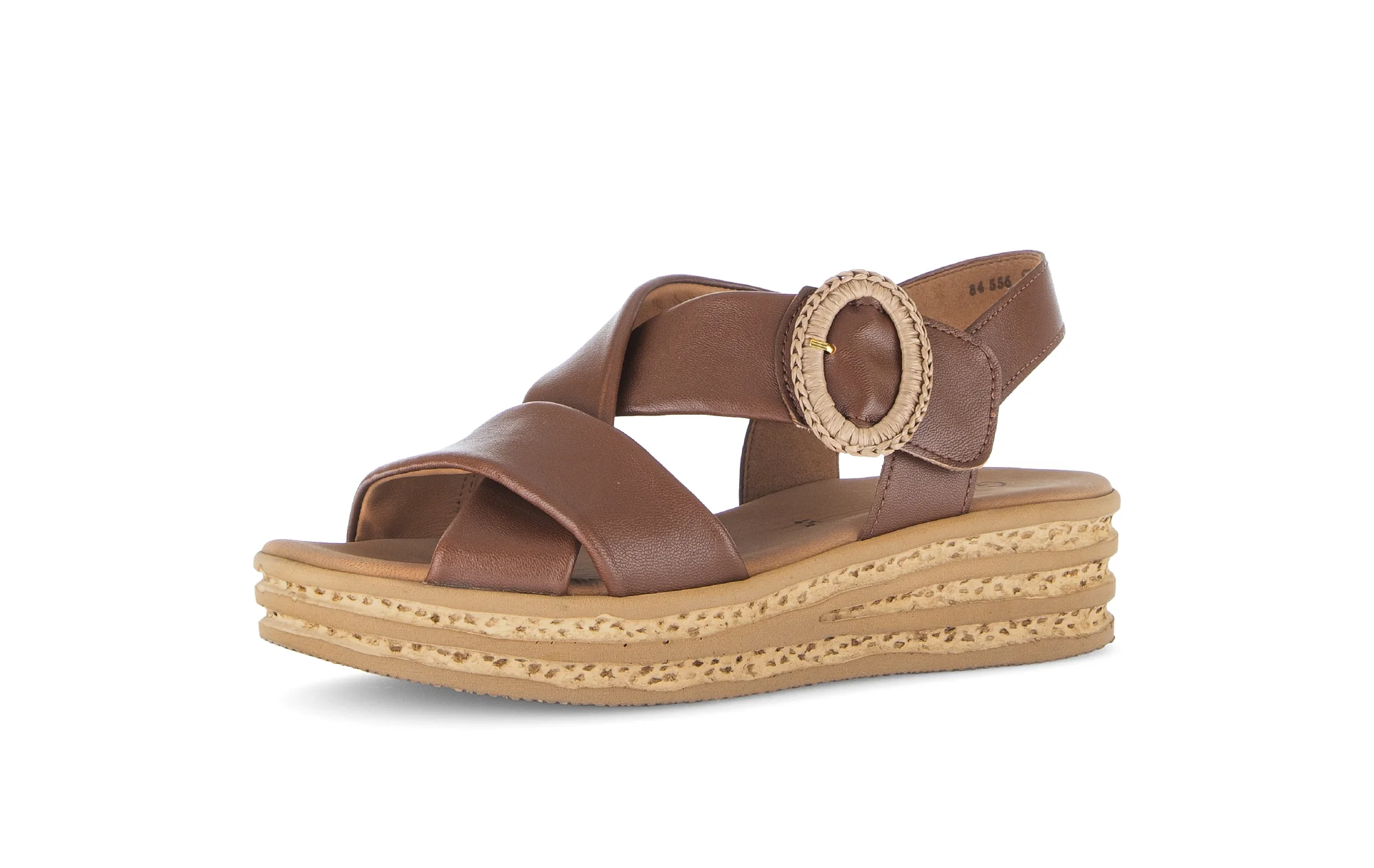 Sandales cognac en cuir lisse - Image 6
