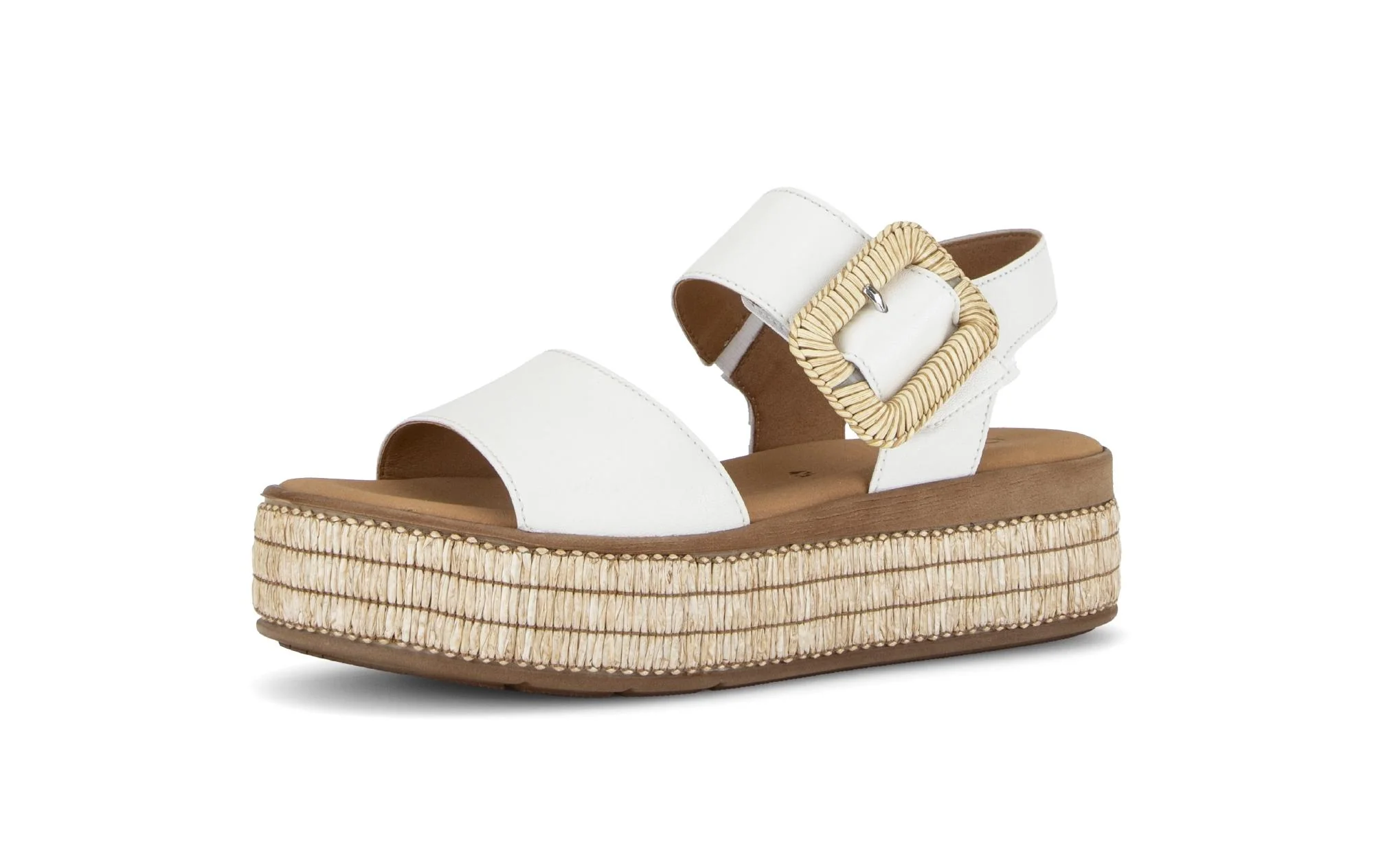 Sandales crème en cuir - Image 6