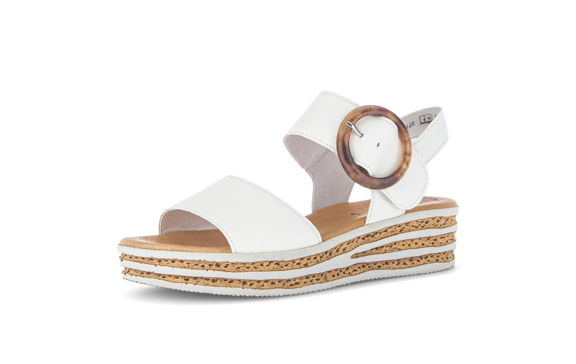 Sandales crème en cuir - Image 6