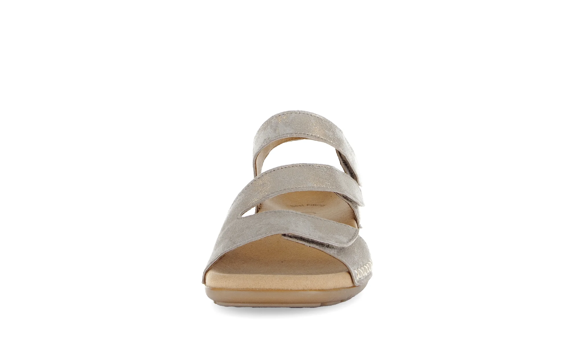 Sandales dorées en nubuck métallisé - Image 5