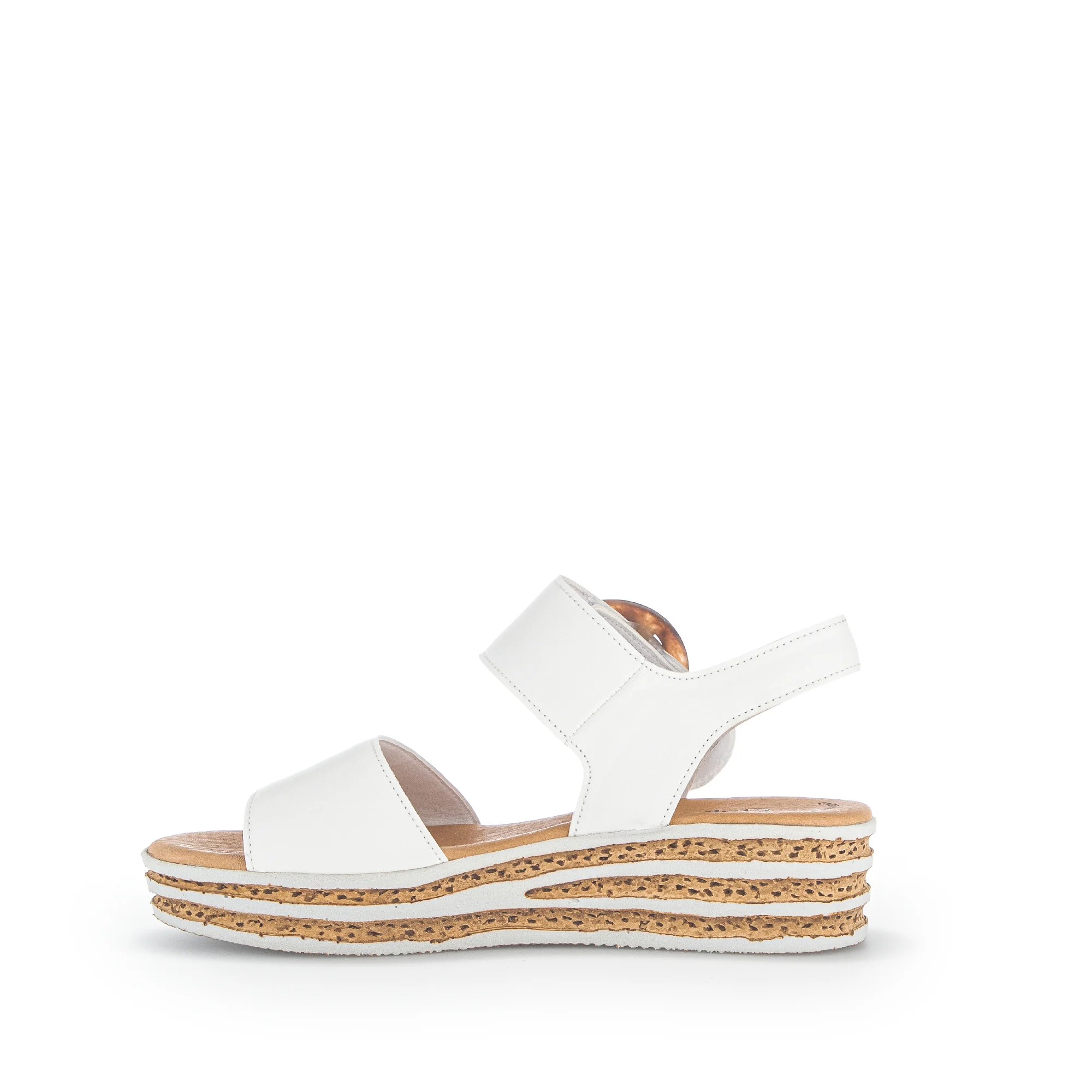 Sandales ecrus en cuir - Image 2