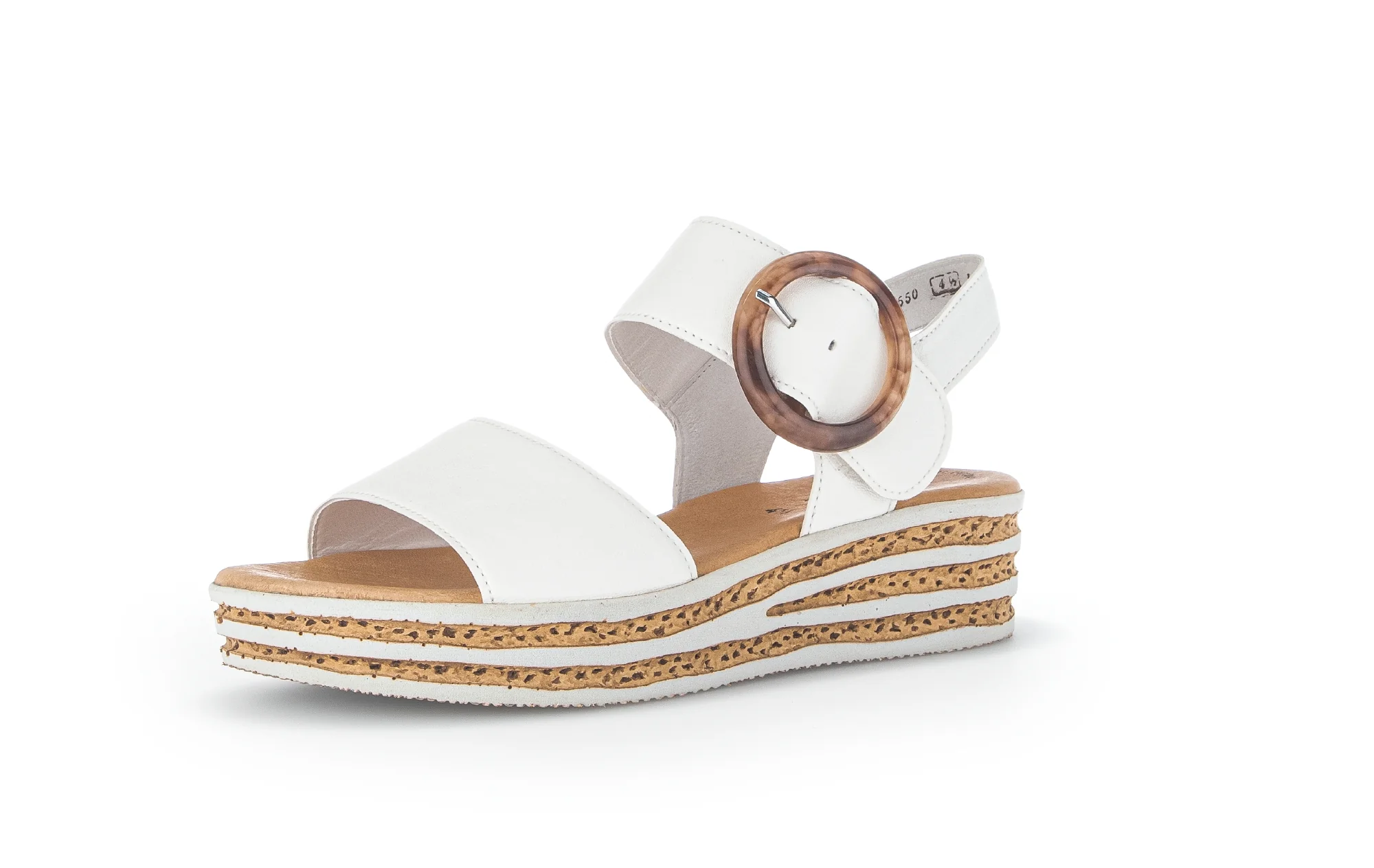 Sandales ecrus en cuir - Image 3