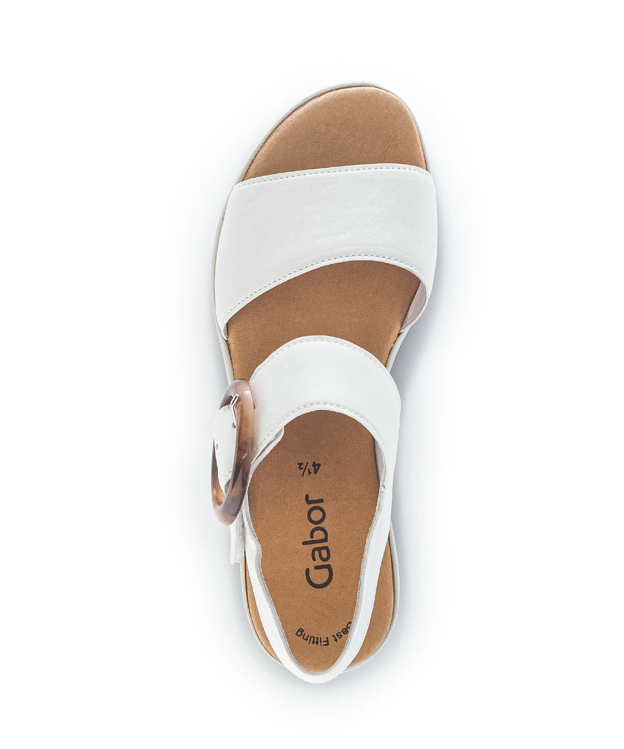 Sandales ecrus en cuir - Image 5