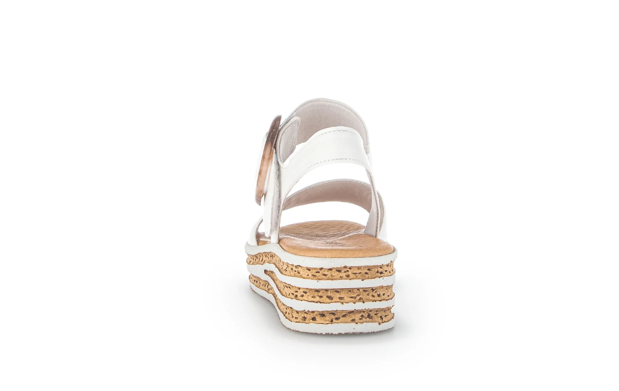 Sandales ecrus en cuir - Image 6