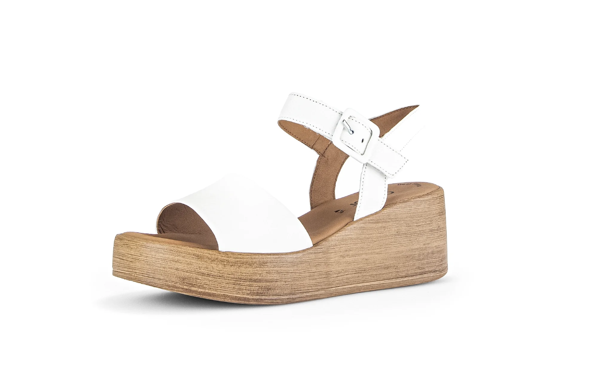 Sandales ecrus en cuir - Image 3