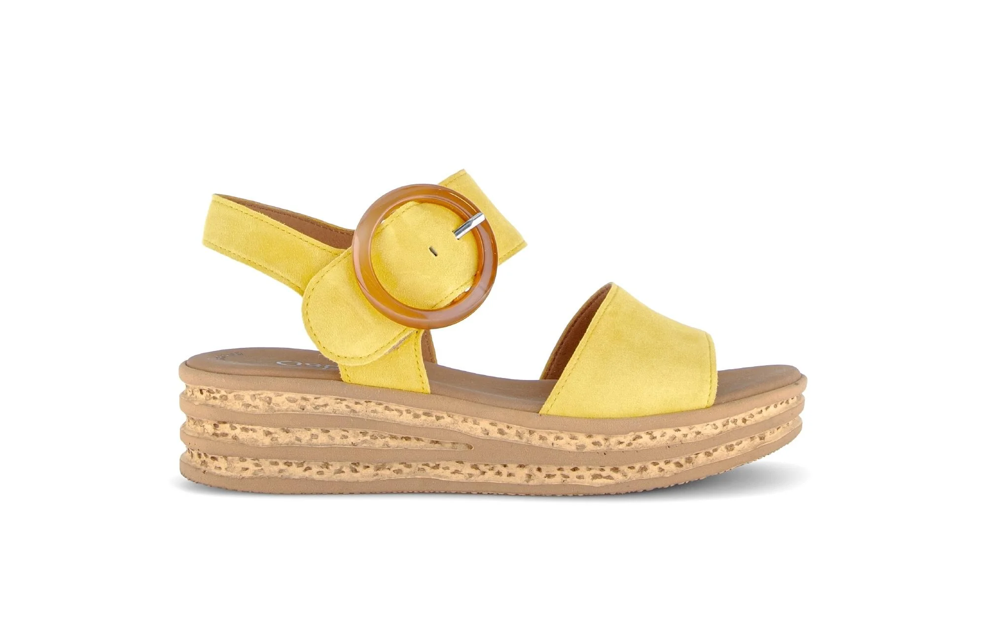 Sandales jaunes en nubuck