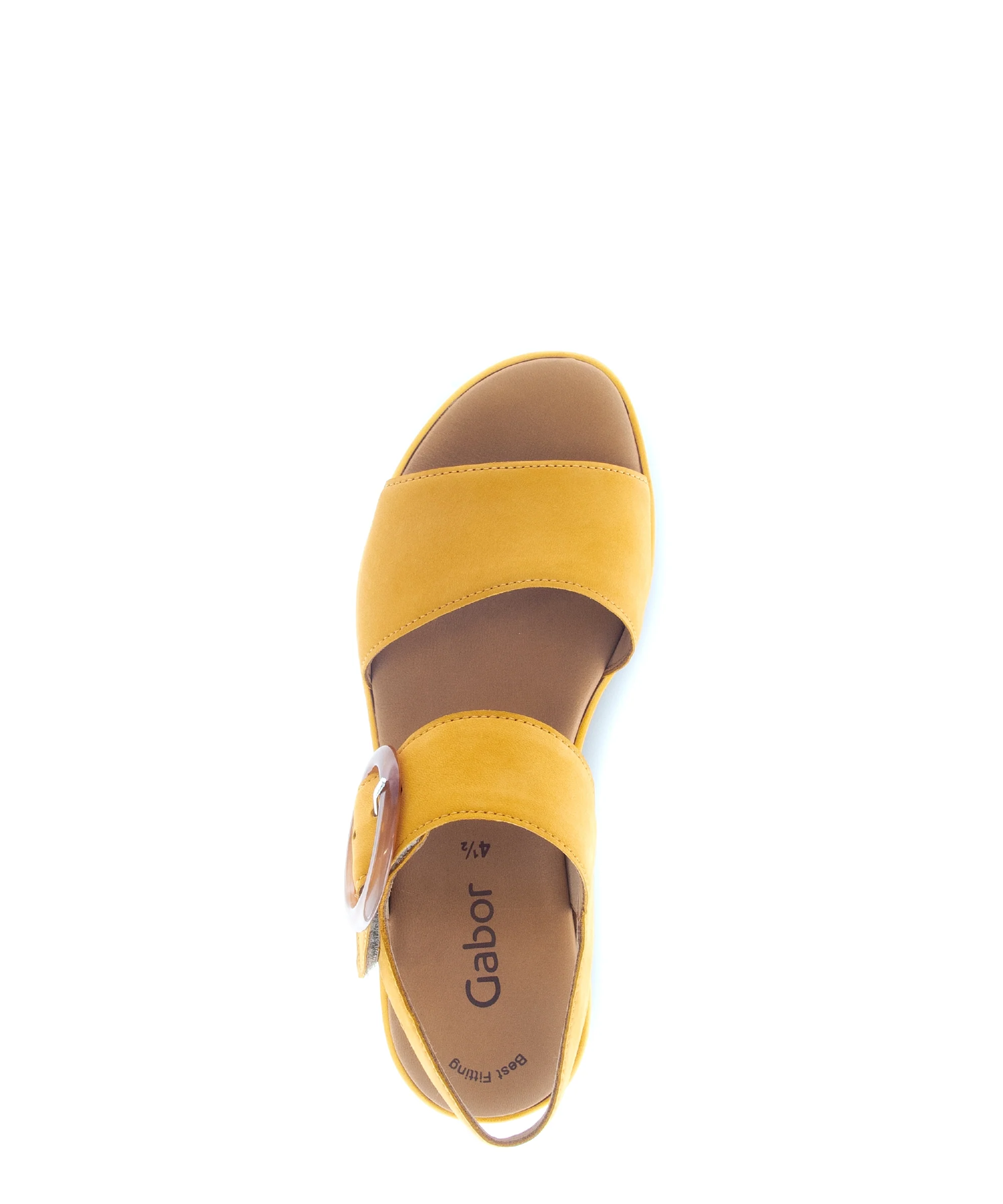 Sandales jaunes en cuir nubuck - Image 3