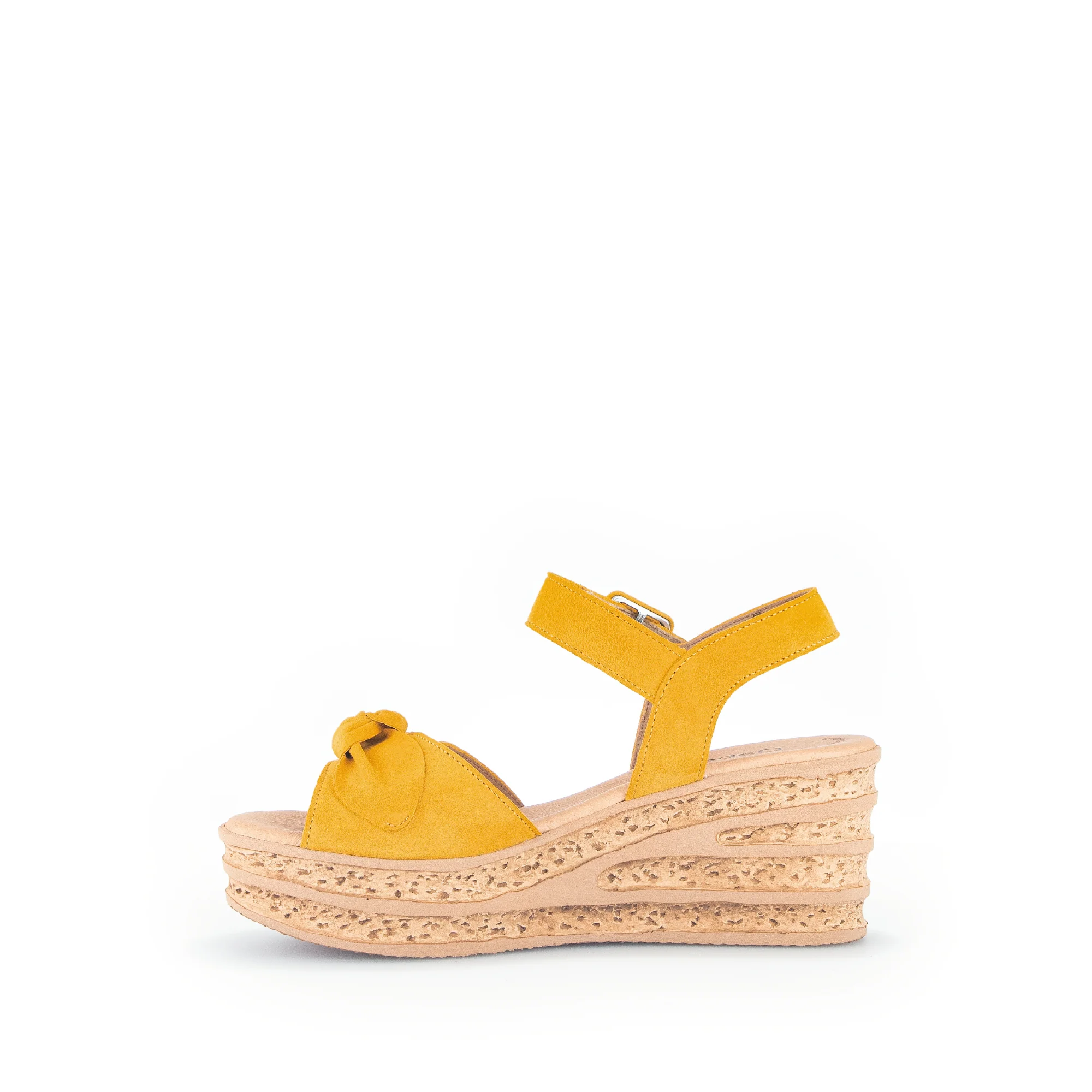 Sandales jaunes en cuir velours - Image 2